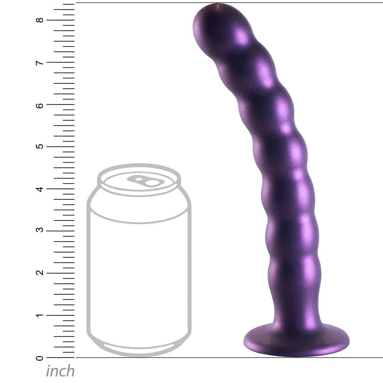 Ouch! 8" Beaded Silicone Suction Cup G-Spot Dildo - Image 18