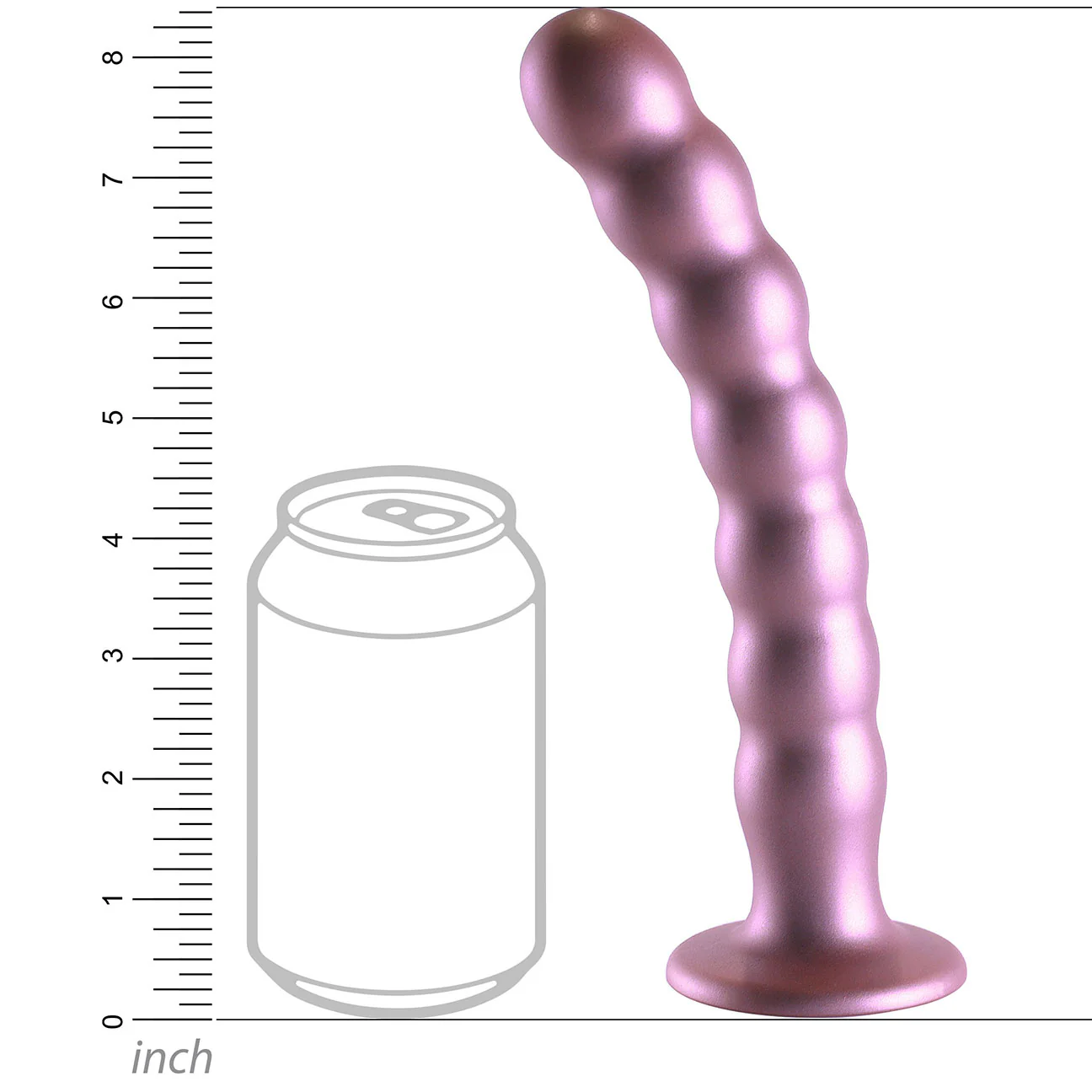 Ouch! 8" Beaded Silicone Suction Cup G-Spot Dildo - Image 19