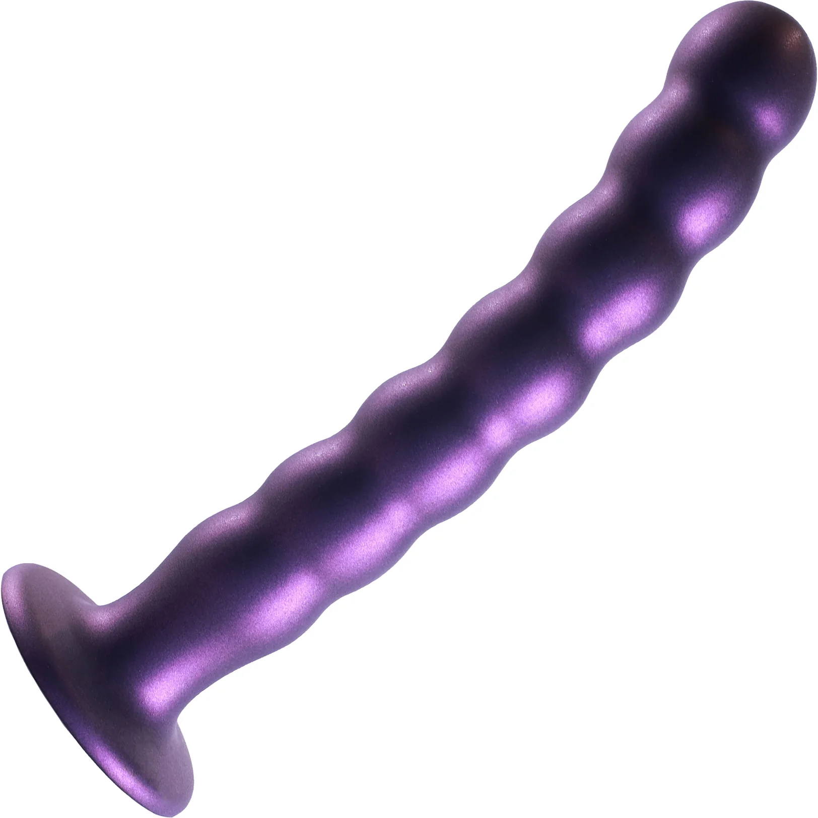 Ouch! 8" Beaded Silicone Suction Cup G-Spot Dildo - Image 5