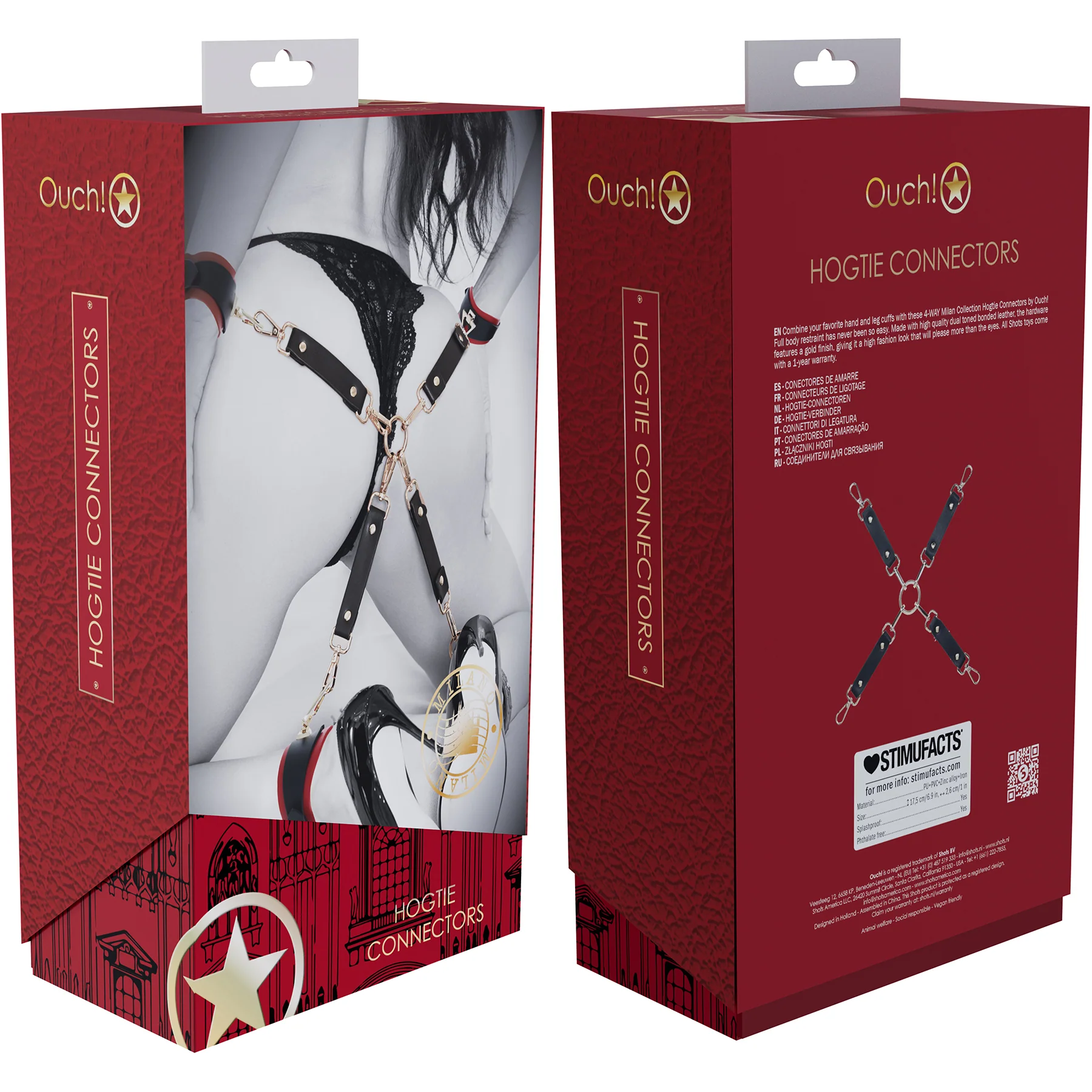Ouch! Milan Collection 4-Way Hogtie Connectors - Image 2
