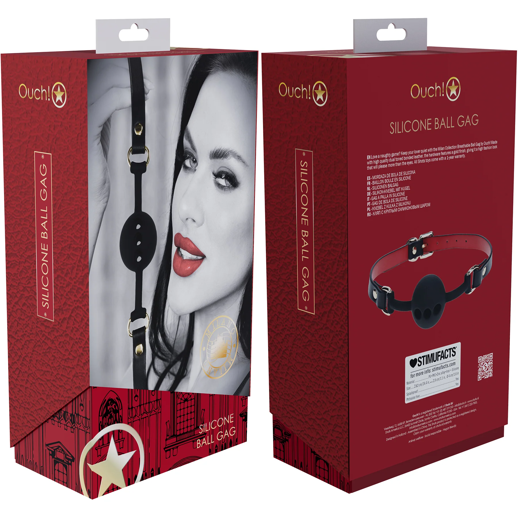 Ouch! Milan Collection Silicone Ball Gag - Image 2