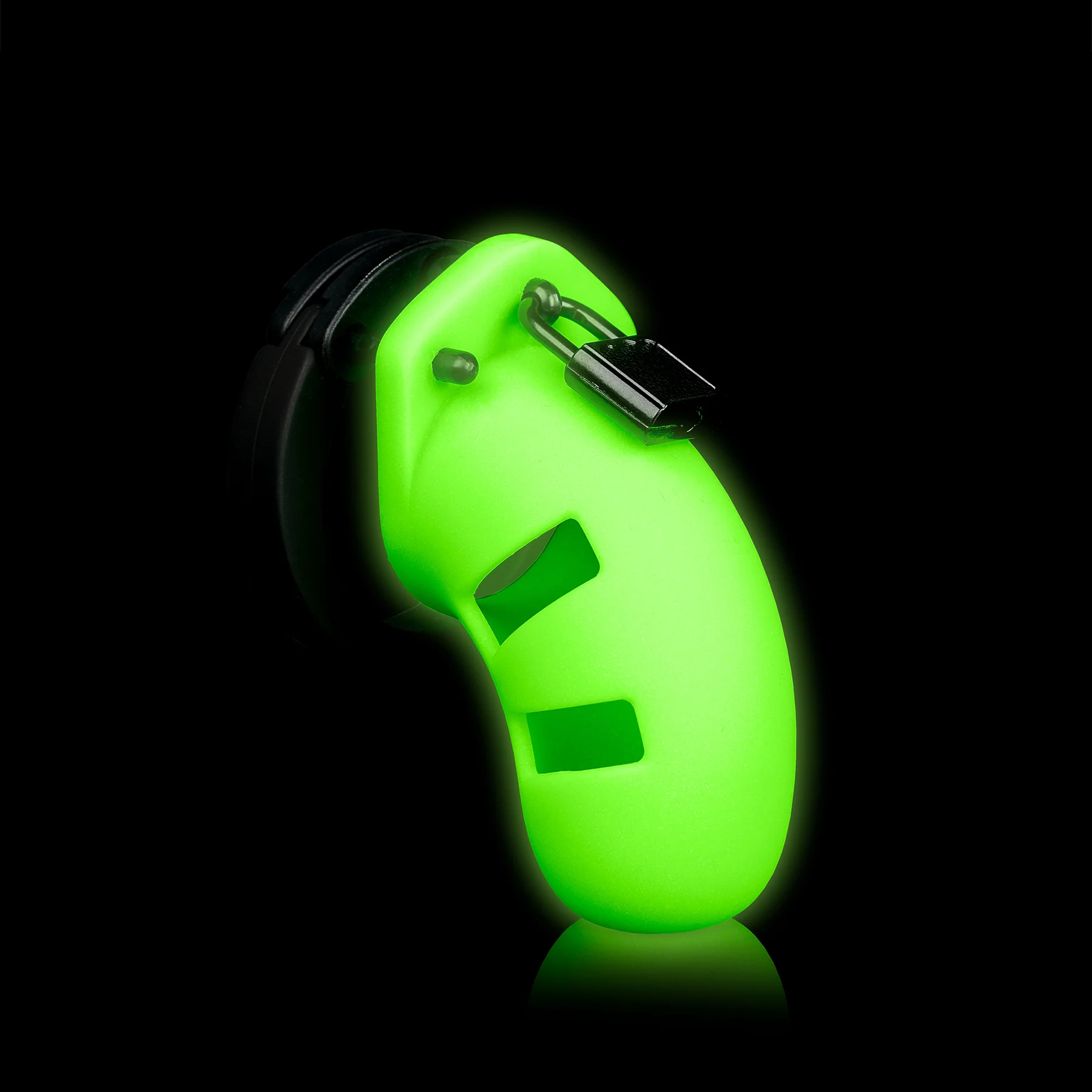 Ouch! Model 20 Silicone Glow In The Dark Cock Cage - Image 3