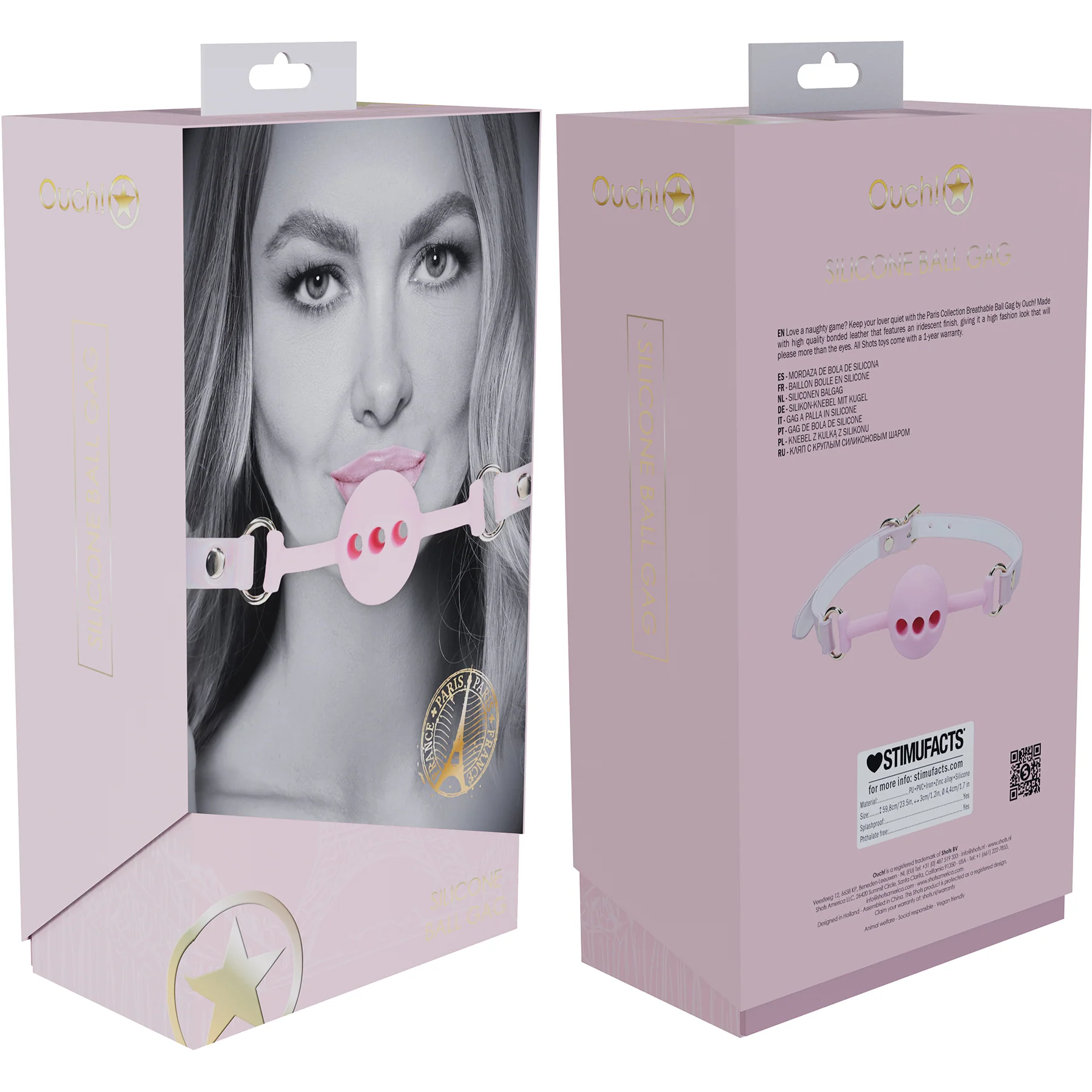 Ouch! Paris Collection Silicone Ball Gag - Image 3