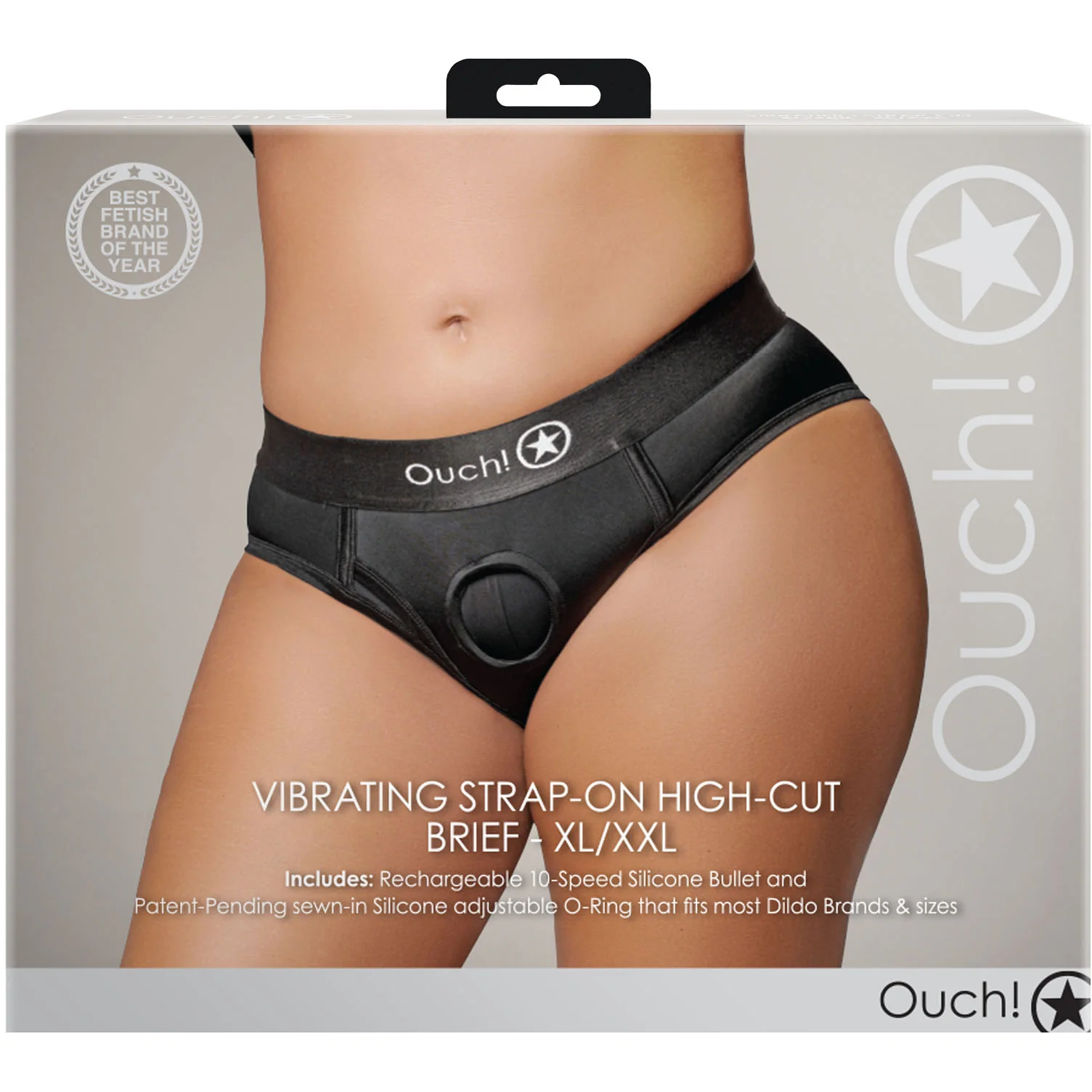 Ouch! Vibrating Strap-On High-Cut Brief - Image 12