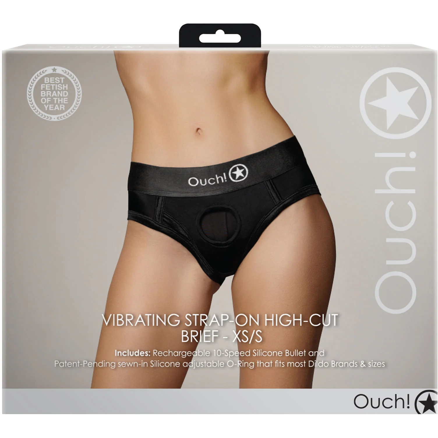Ouch! Vibrating Strap-On High-Cut Brief - Image 4
