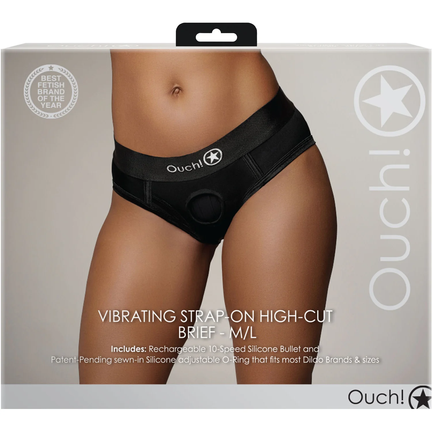 Ouch! Vibrating Strap-On High-Cut Brief - Image 8