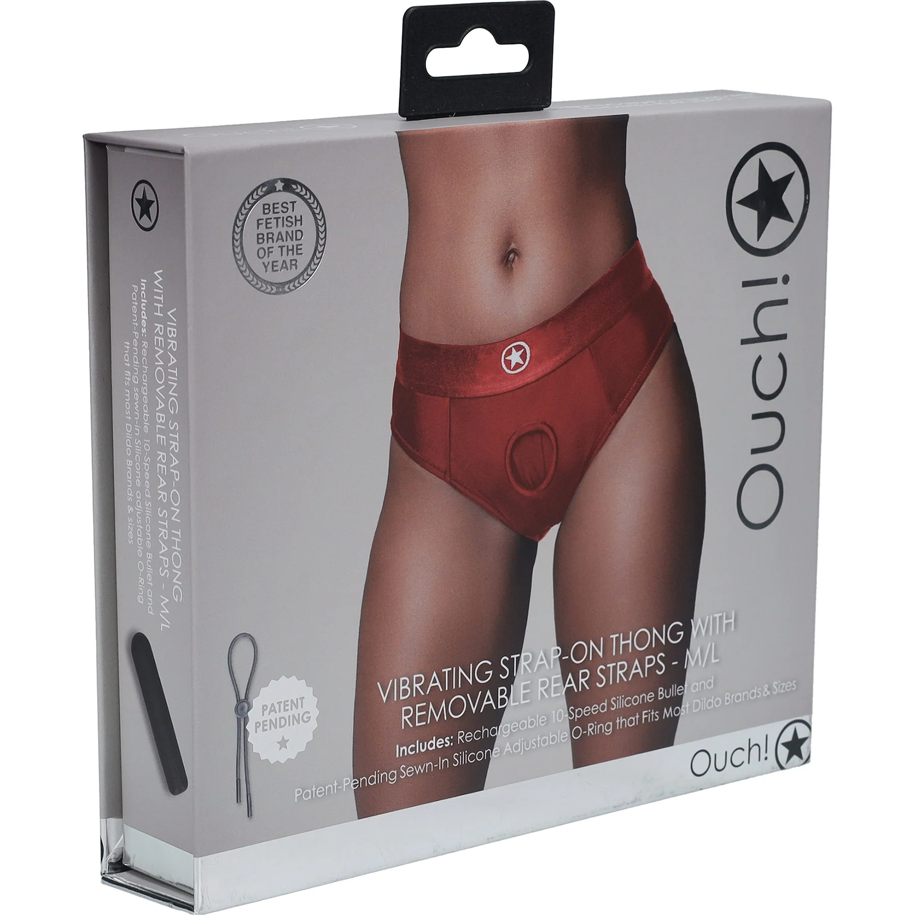 Ouch! Vibrating Strap-On Thong With Removable Rear Straps - Image 16