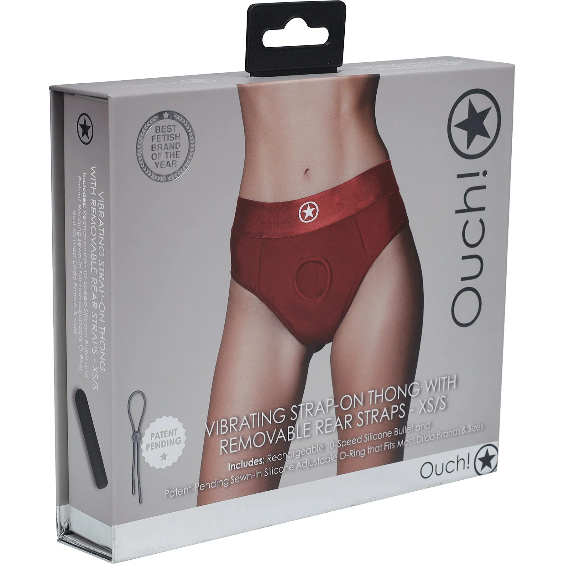 Ouch! Vibrating Strap-On Thong With Removable Rear Straps - Image 22