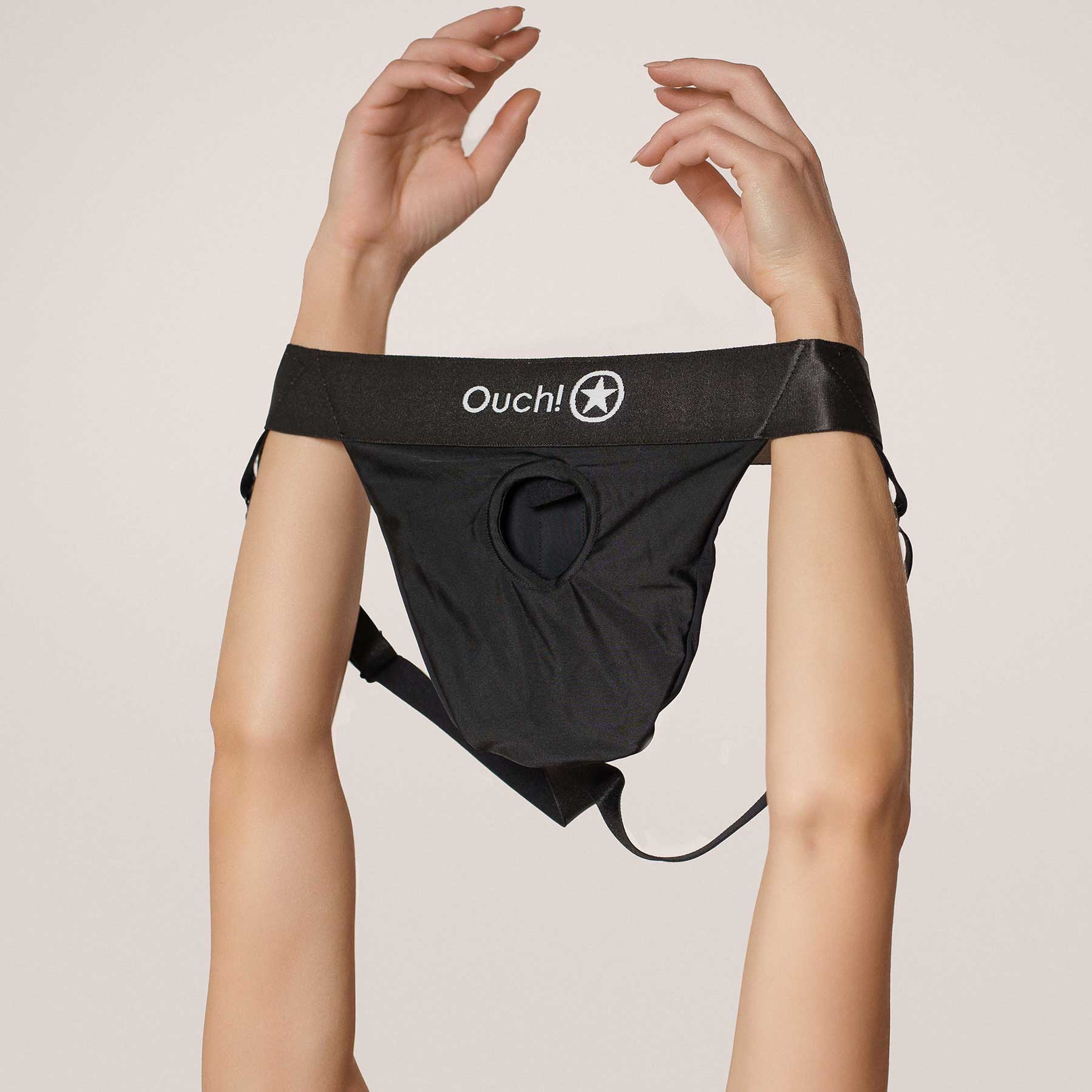 Ouch! Vibrating Strap-On Thong With Removable Rear Straps - Image 6