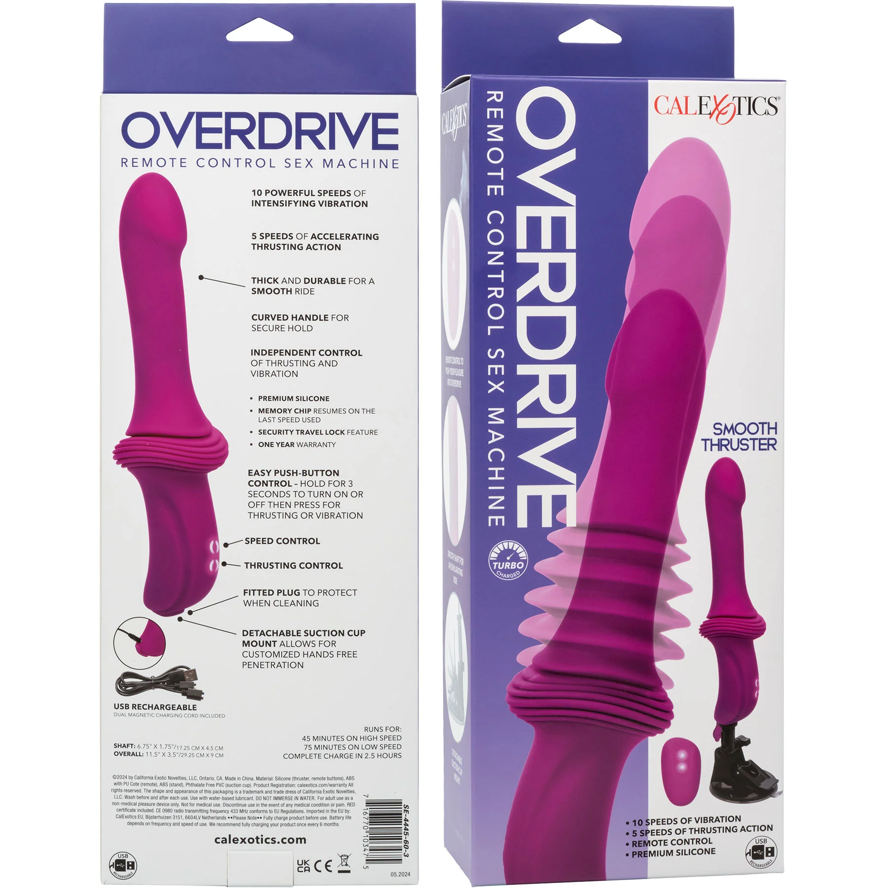 Overdrive Remote Control Sex Machine Handheld Silicone Thruster By CalExotics - Image 12