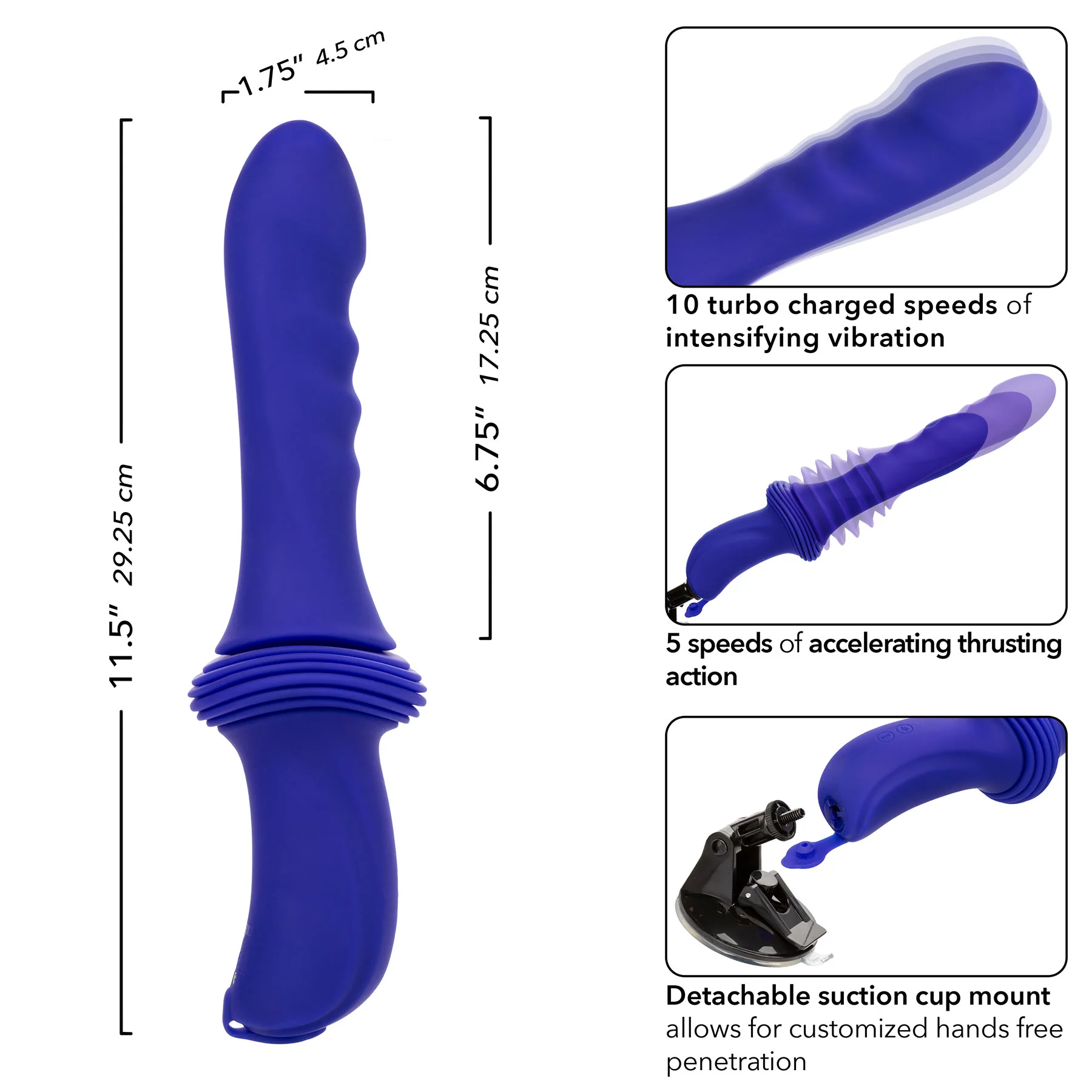 Overdrive Remote Control Sex Machine Handheld Silicone Thruster By CalExotics - Image 18