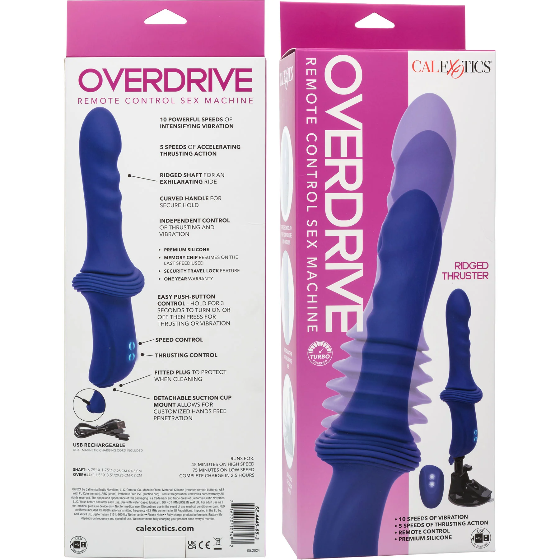 Overdrive Remote Control Sex Machine Handheld Silicone Thruster By CalExotics - Image 22
