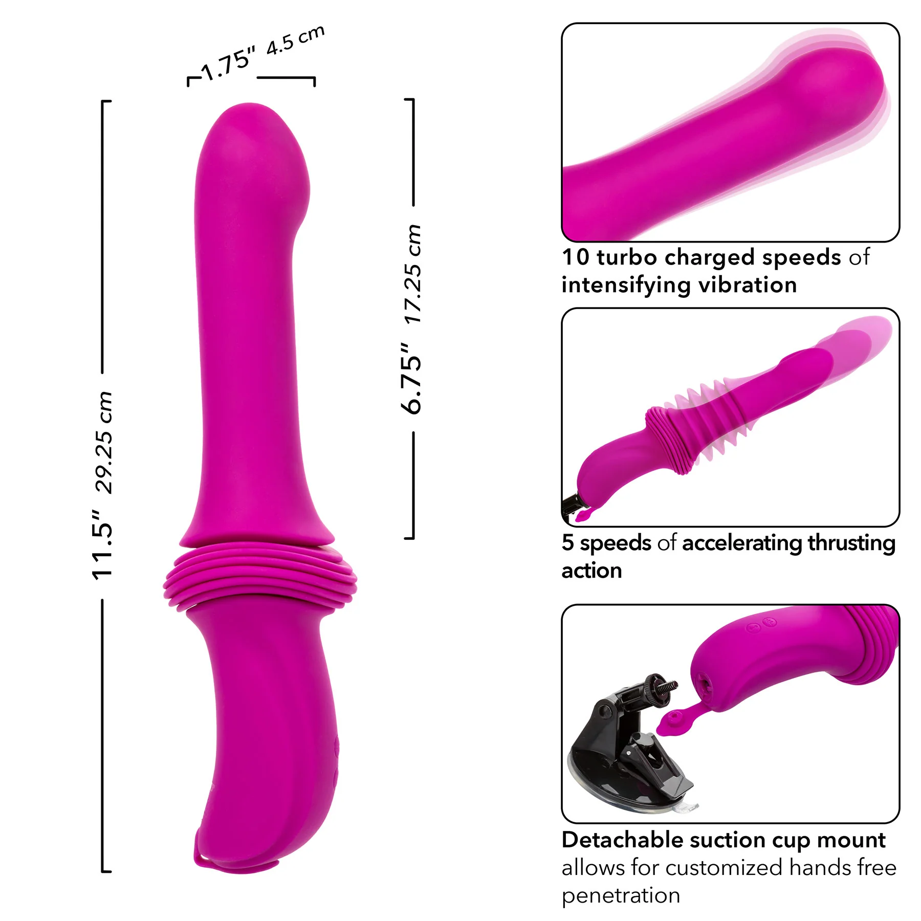 Overdrive Remote Control Sex Machine Handheld Silicone Thruster By CalExotics - Image 8