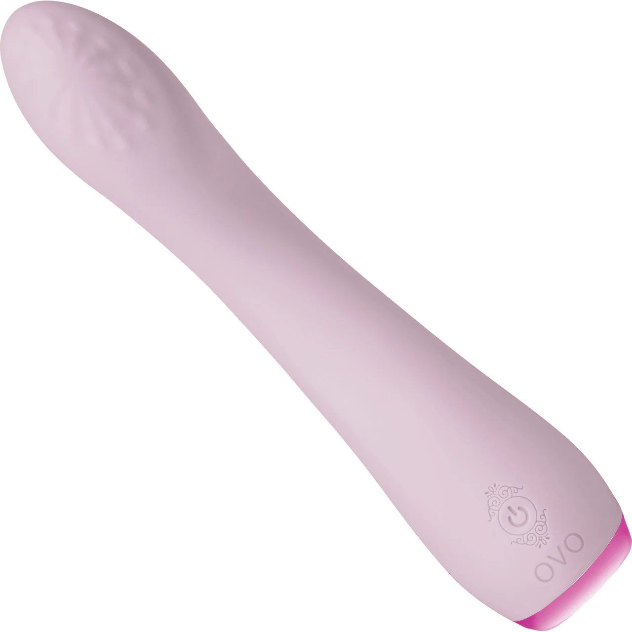 OVO Ciana Rechargeable Silicone G-Spot Vibrator With LED Base - Pink - Image 2