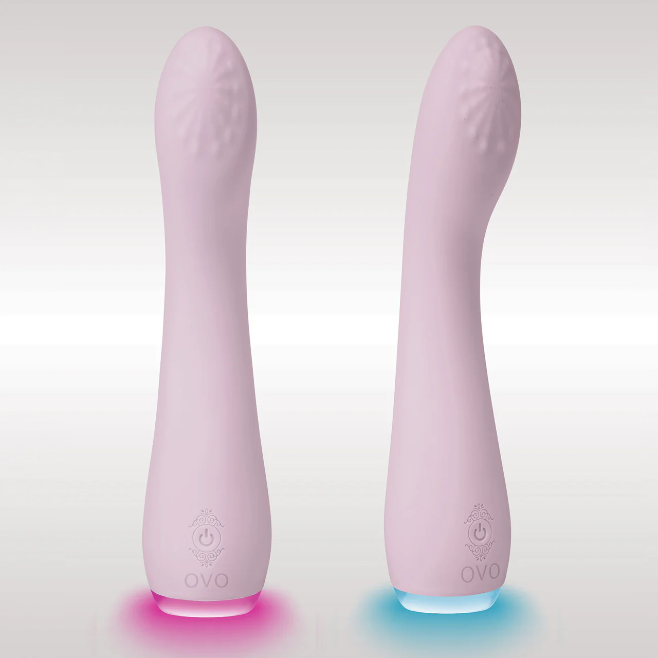 OVO Ciana Rechargeable Silicone G-Spot Vibrator With LED Base - Pink - Image 3