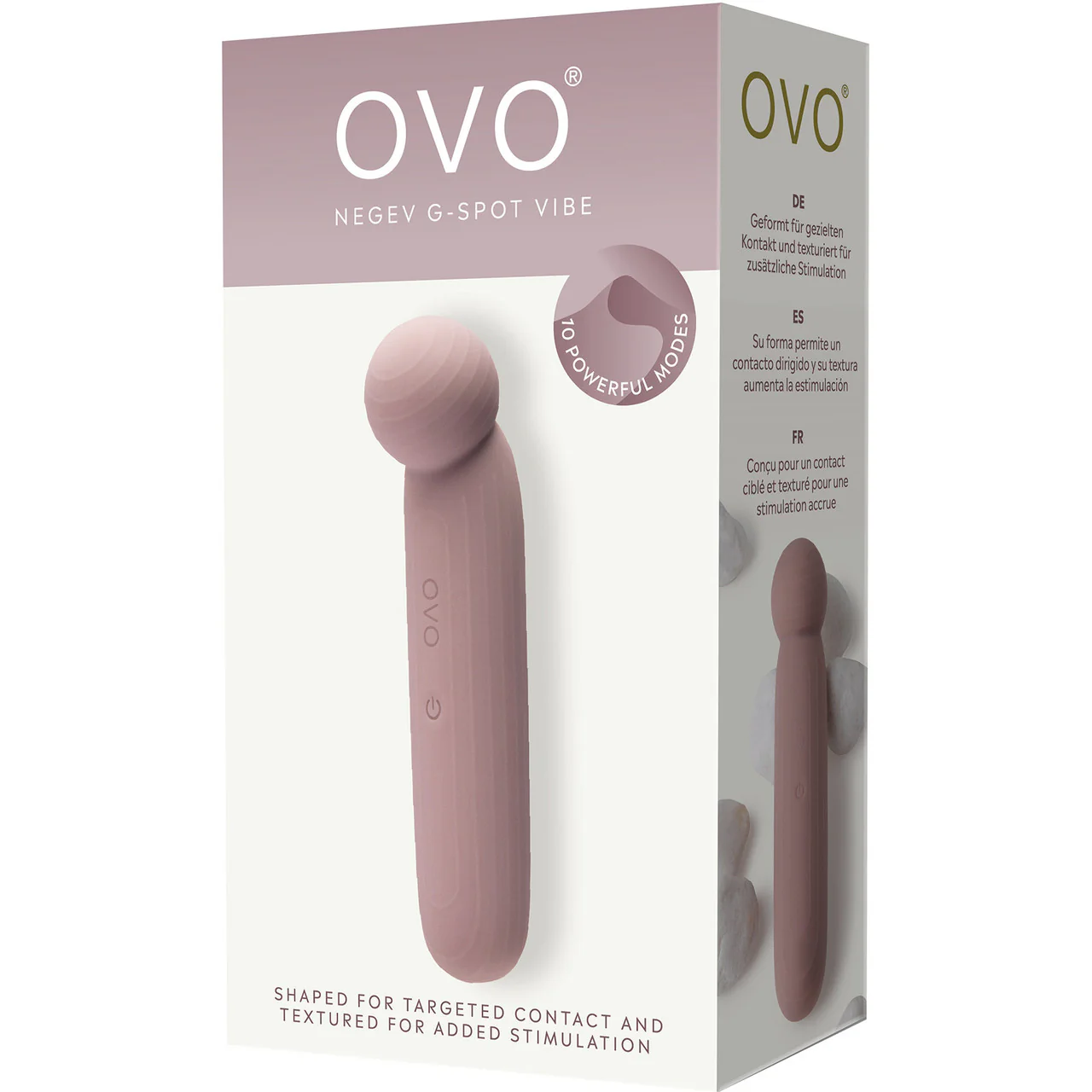 OVO Negev Rechargeable Silicone G-Spot Vibrator - Brown - Image 5