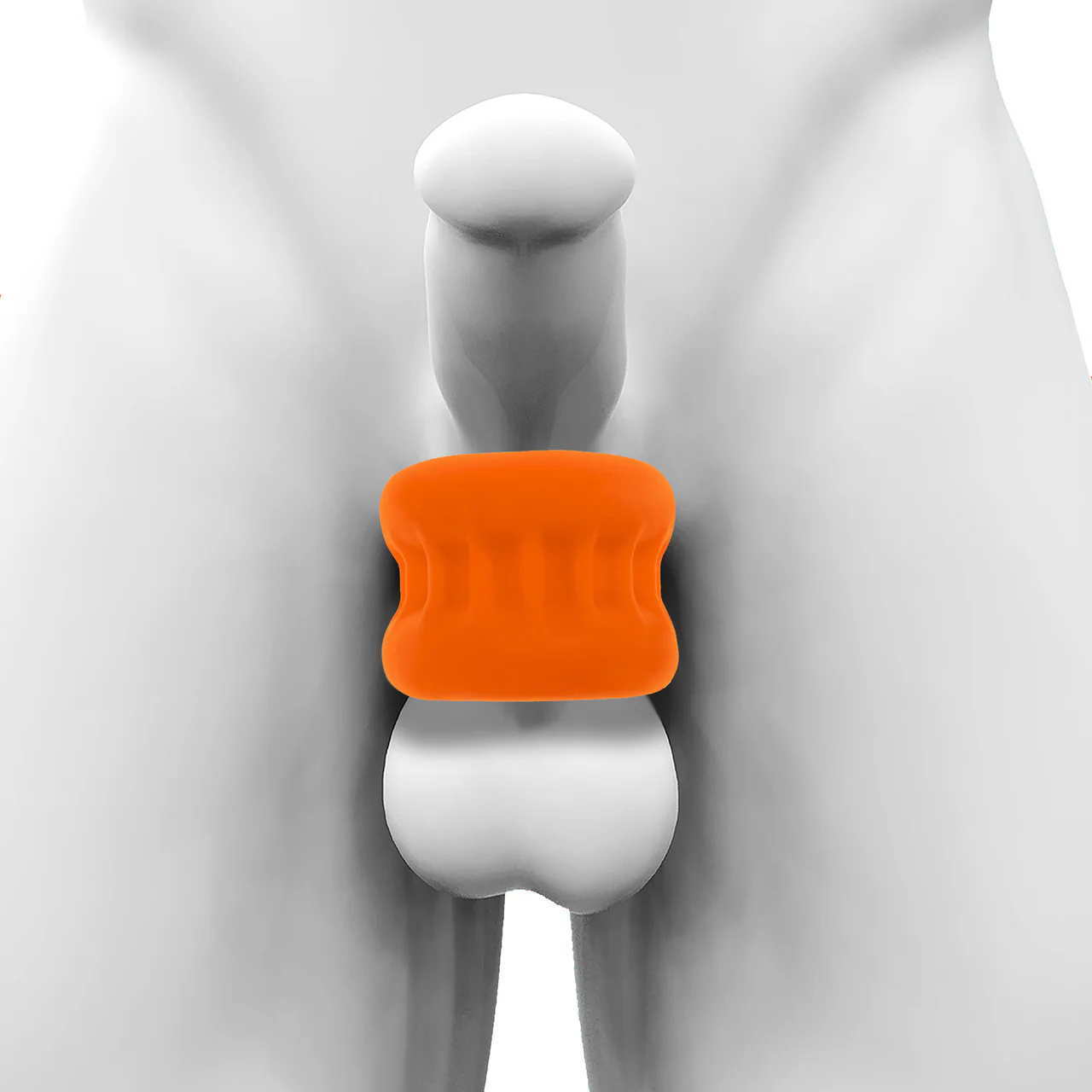 Oxballs Core Ribbed Grip Squeeze Ball Stretcher - Orange Ice - Image 2
