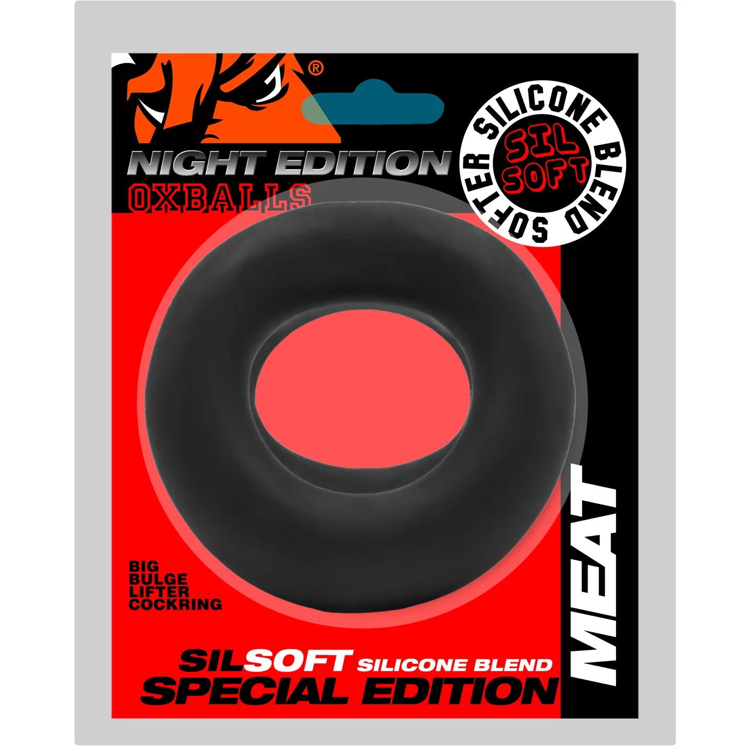 Oxballs Meat Big Bulge Lifter Cock Ring - Night Edition - Image 7