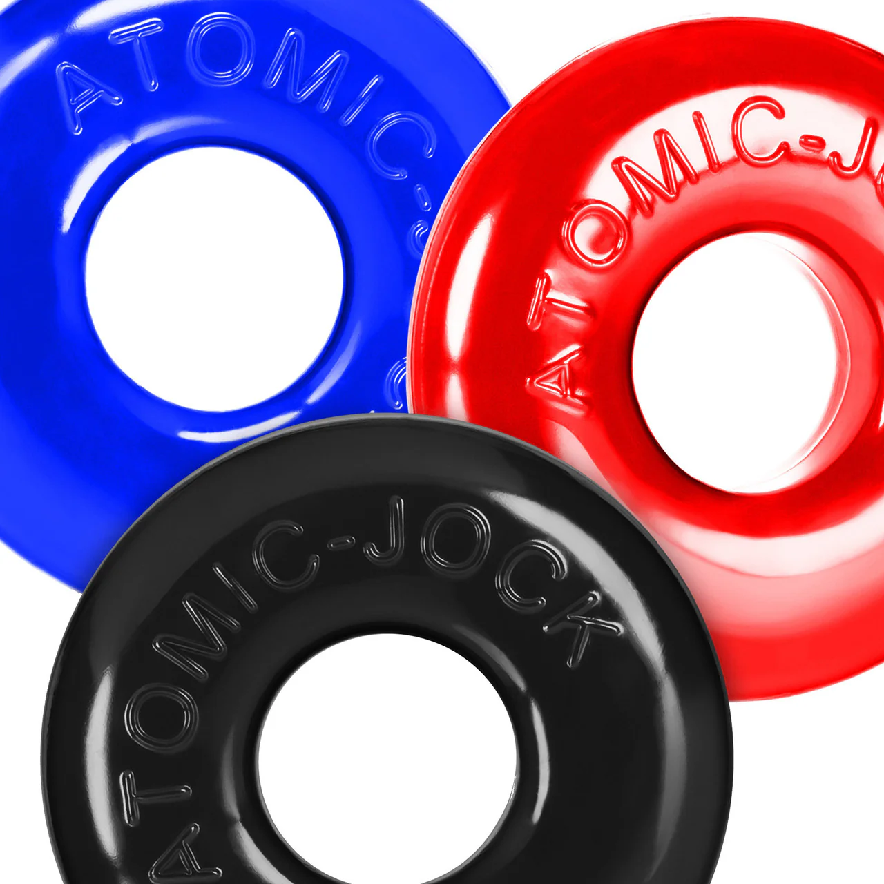 Oxballs Ringer Max Stretchy Cock Ring Set of 3 - Multicolor - Image 2
