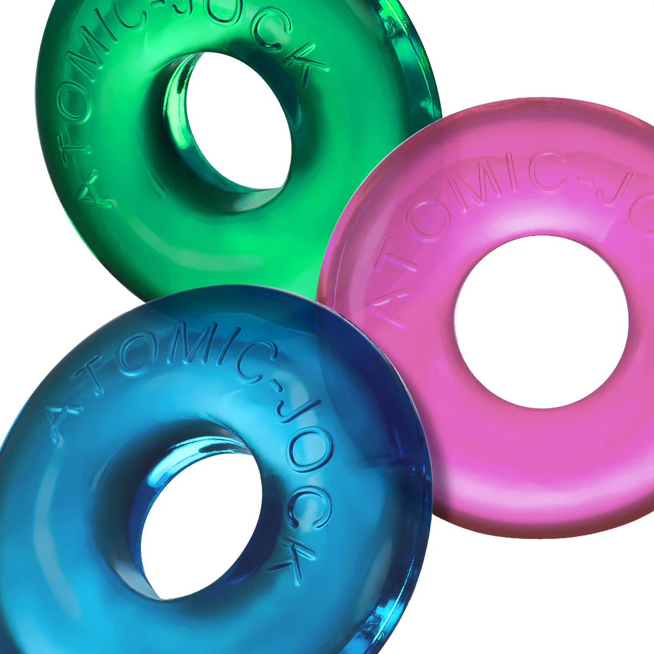 Oxballs Ringer Max Stretchy Cock Ring Set of 3 - Neon - Image 2