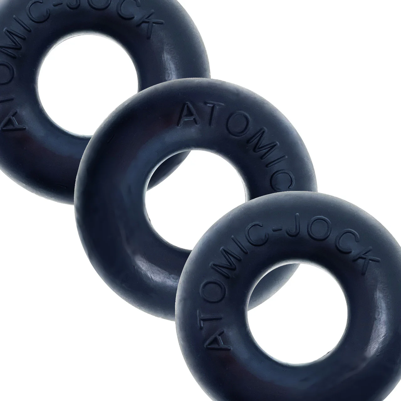 Oxballs Ringer Stretchy Cock Ring Set of 3 - Night Black - Image 2