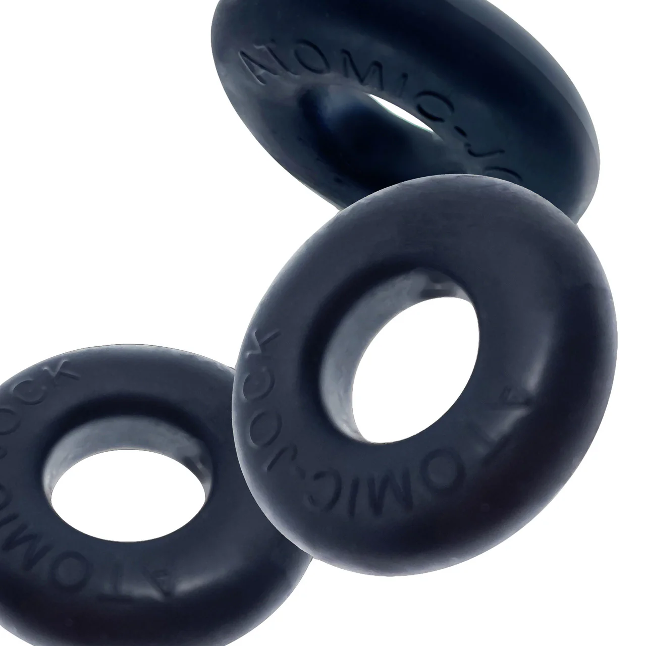 Oxballs Ringer Stretchy Cock Ring Set of 3 - Night Black - Image 3