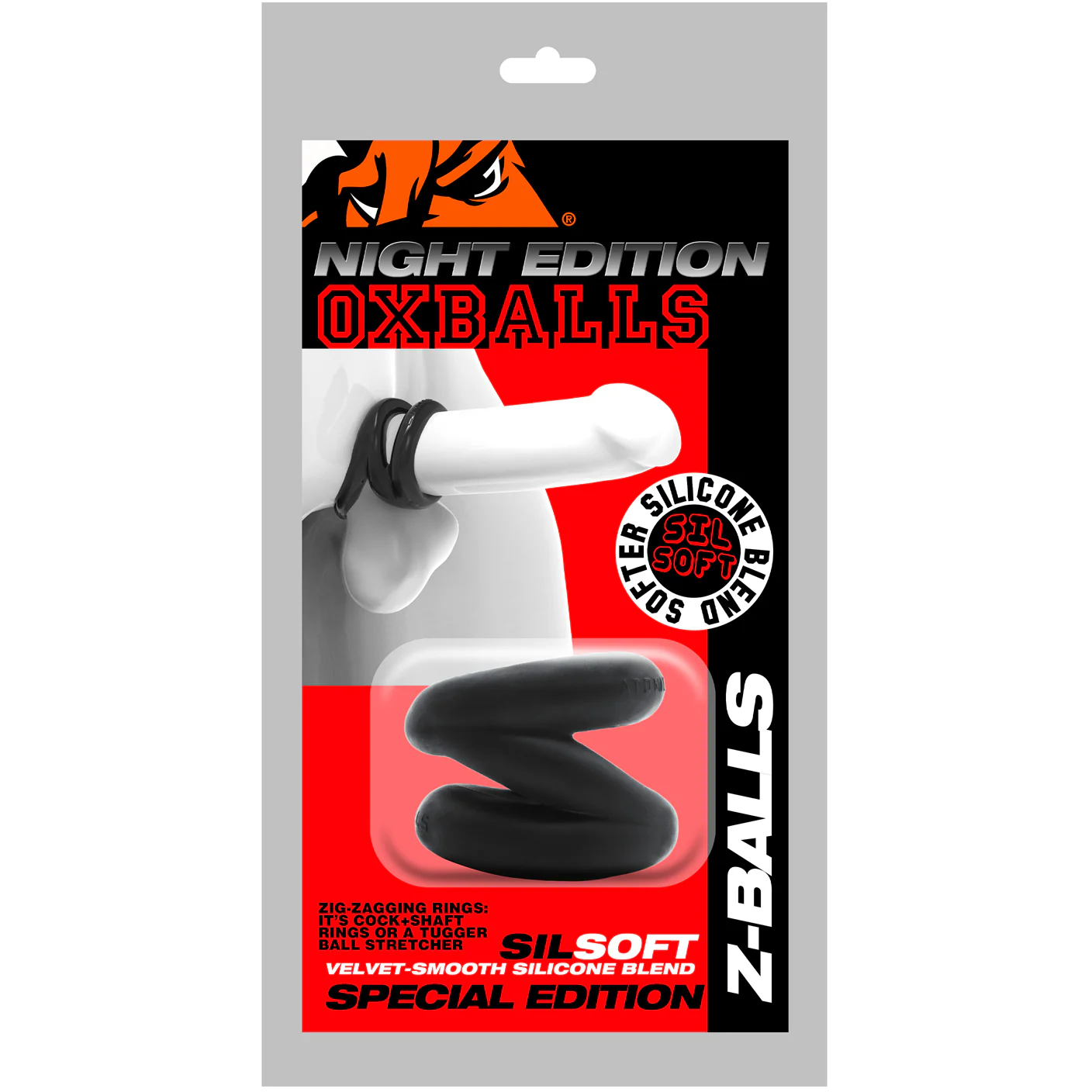 Oxballs Z-Balls Cock Ring And Ball Stretcher - Night Edition - Image 6