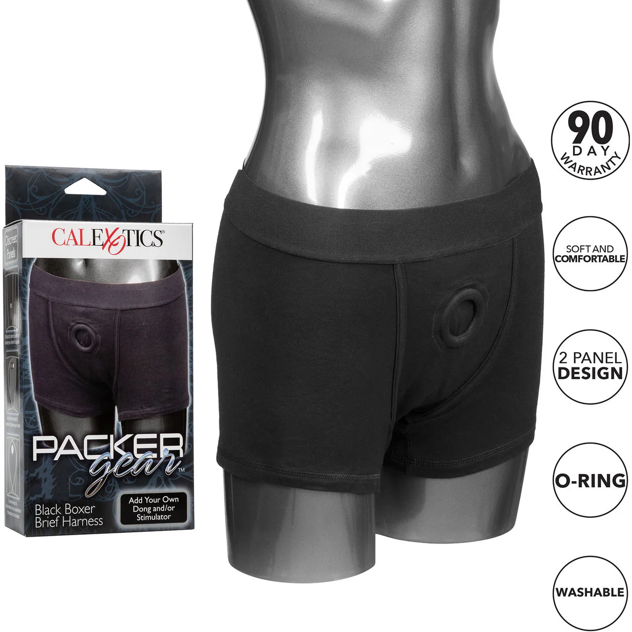 Packer Gear Black Boxer Brief Packing Harness By CalExotics - Large/Extra Large - Image 5