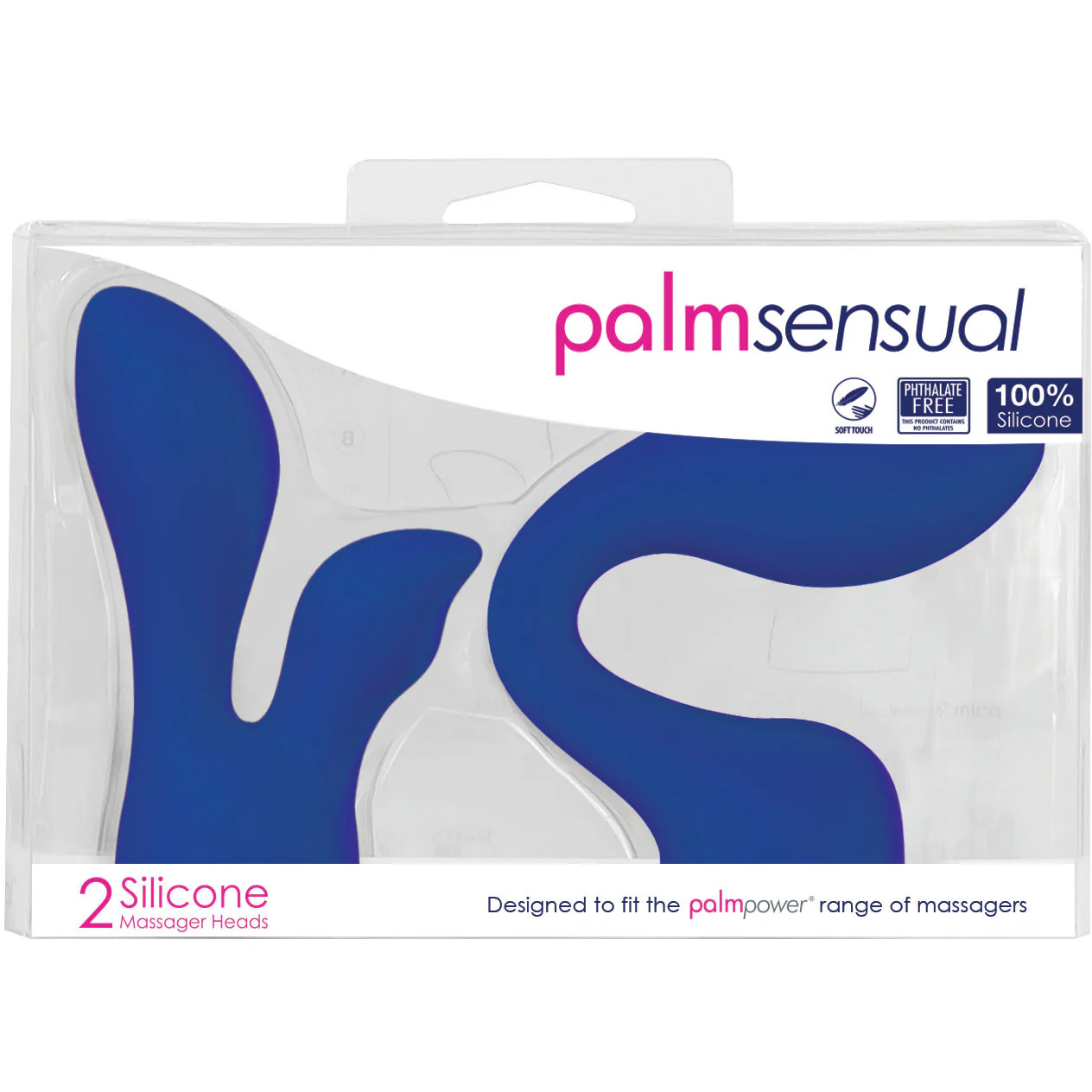 Palm Sensual Silicone Attachments For The PalmPower Wand Massager - Blue - Image 4