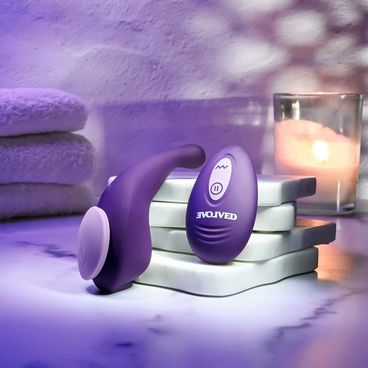 Panty Party Rechargeable Silicone Magnetic Panty Vibrator With Remote By Evolved Novelties - Purple - Image 15