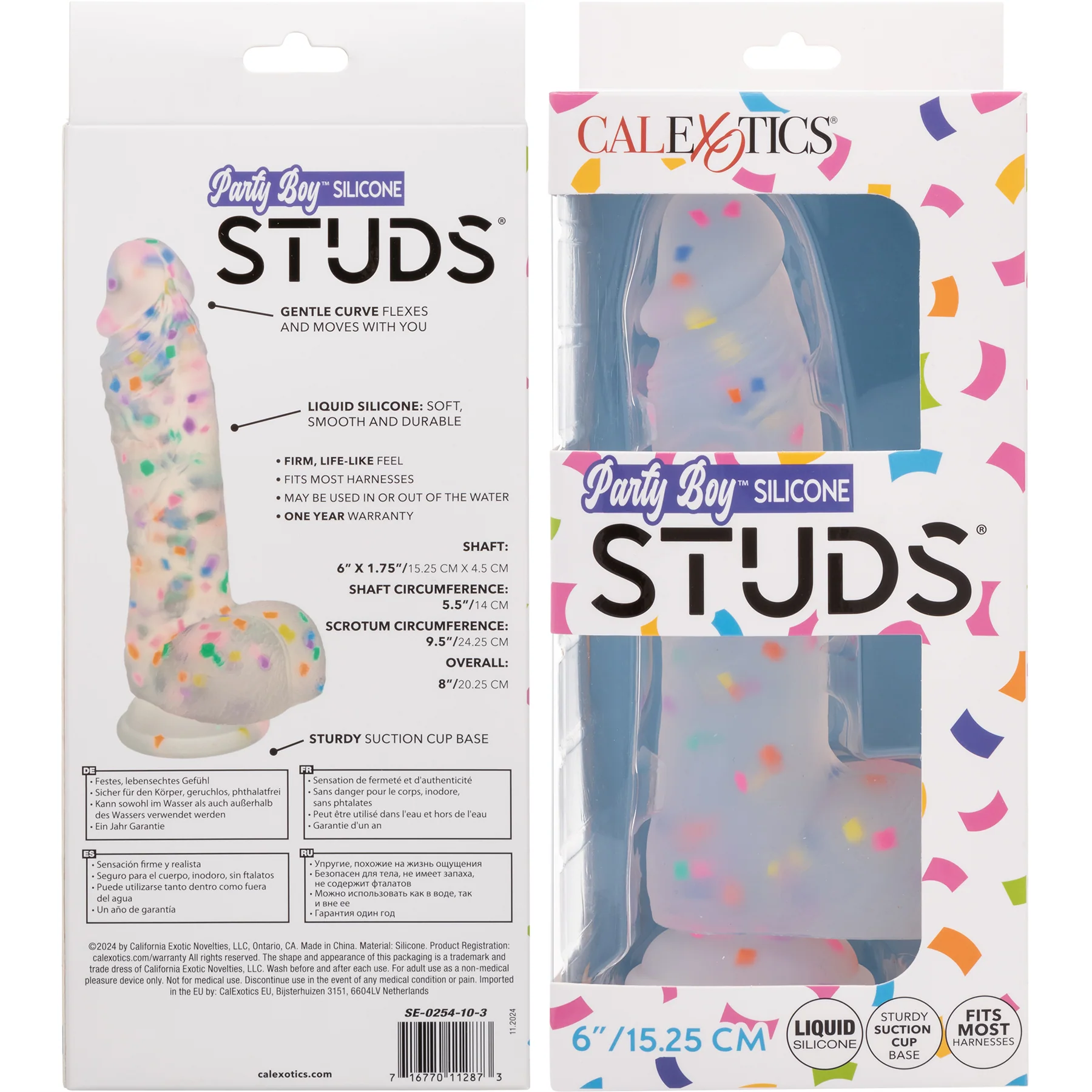 Party Boy™ Silicone Studs® 6" Suction Cup Dildo With Balls - Image 5