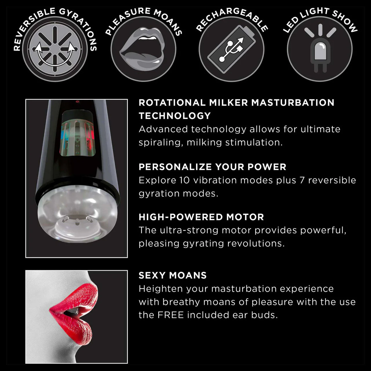 PDX Elite Ultimate Milker 2 Rechargeable Penis Masturbator By Pipedream - Image 5