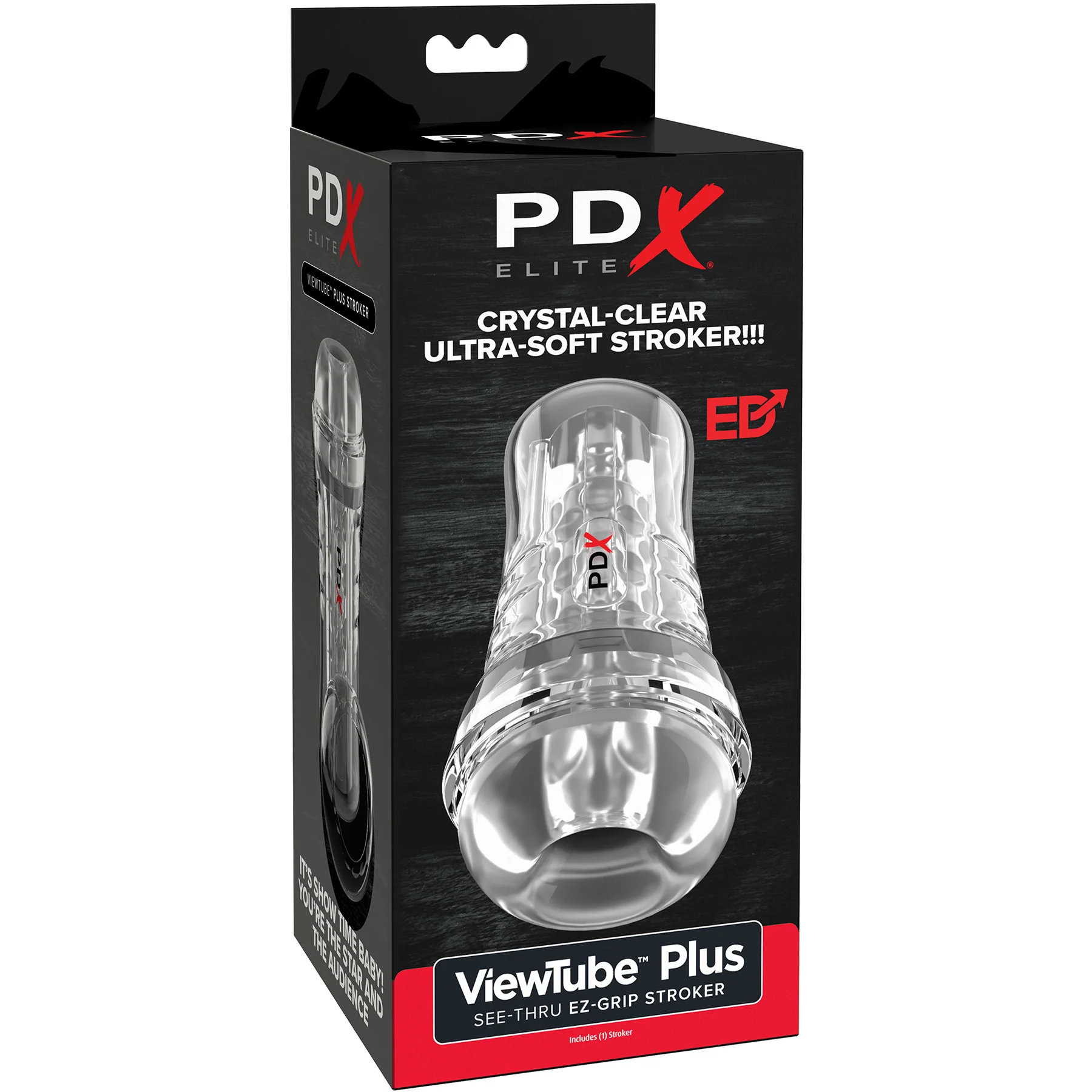 PDX Elite ViewTube See-Thru EZ-Grip Penis Stroker - Image 6