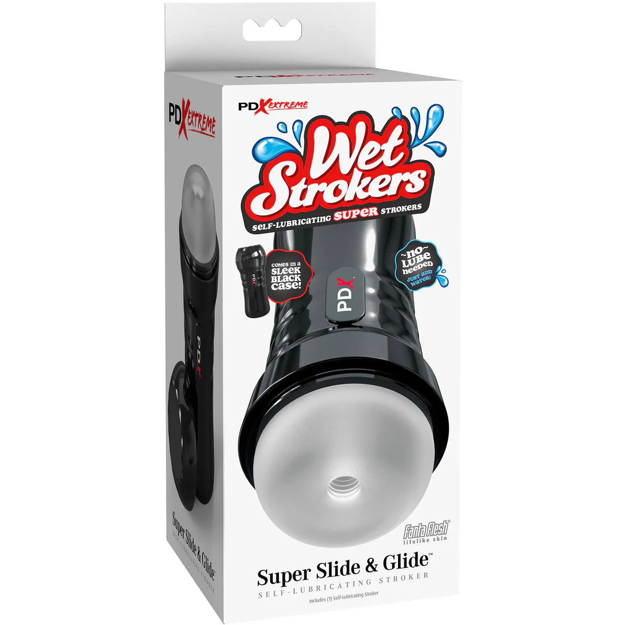 PDX Extreme Wet Strokers Super Slide & Glide Self Lubricating Penis Stroker By Pipedream - Frosted - Image 5