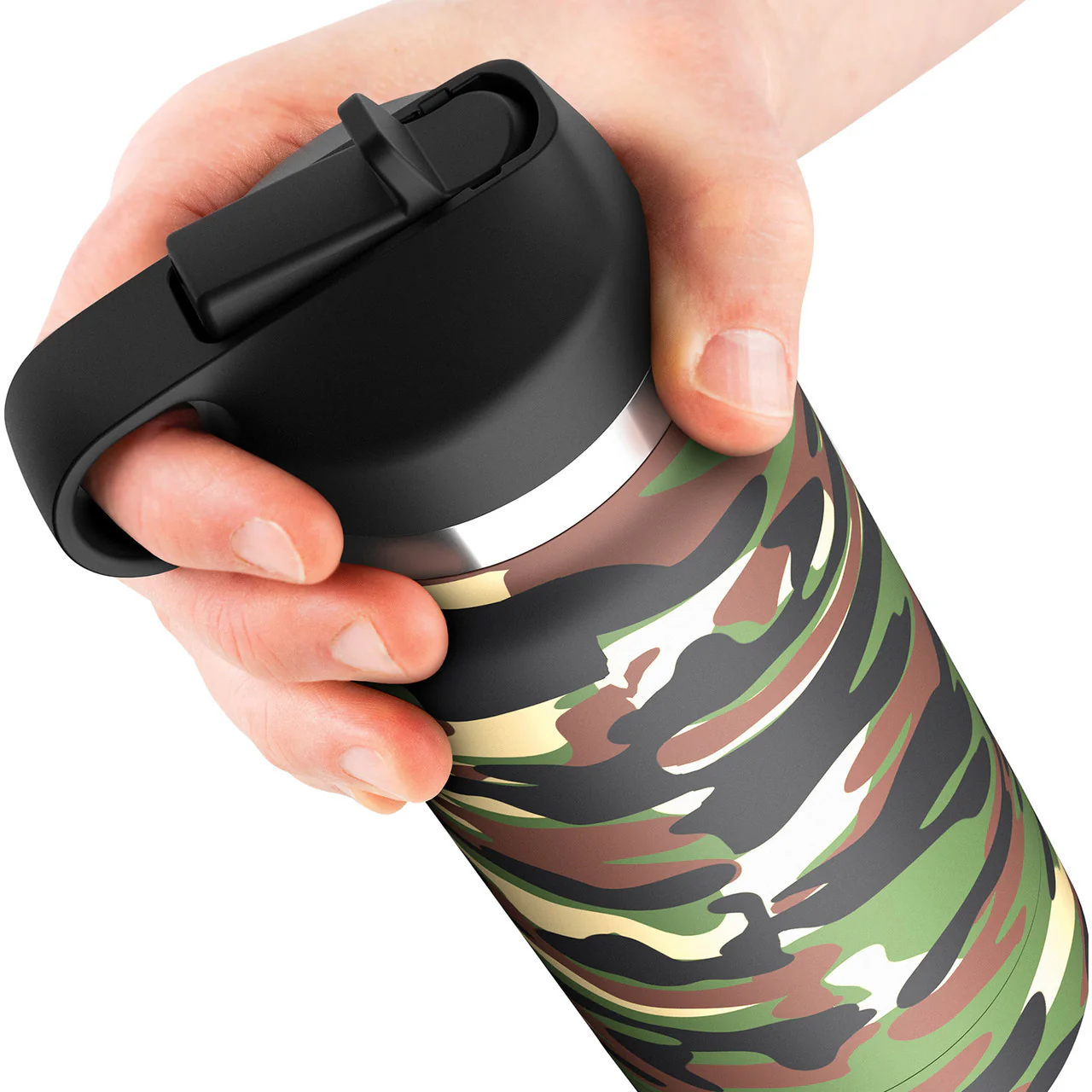 PDX Plus Fap Flask Happy Camper Discreet Water Bottle Penis Stroker By Pipedream - Frosted - Image 3