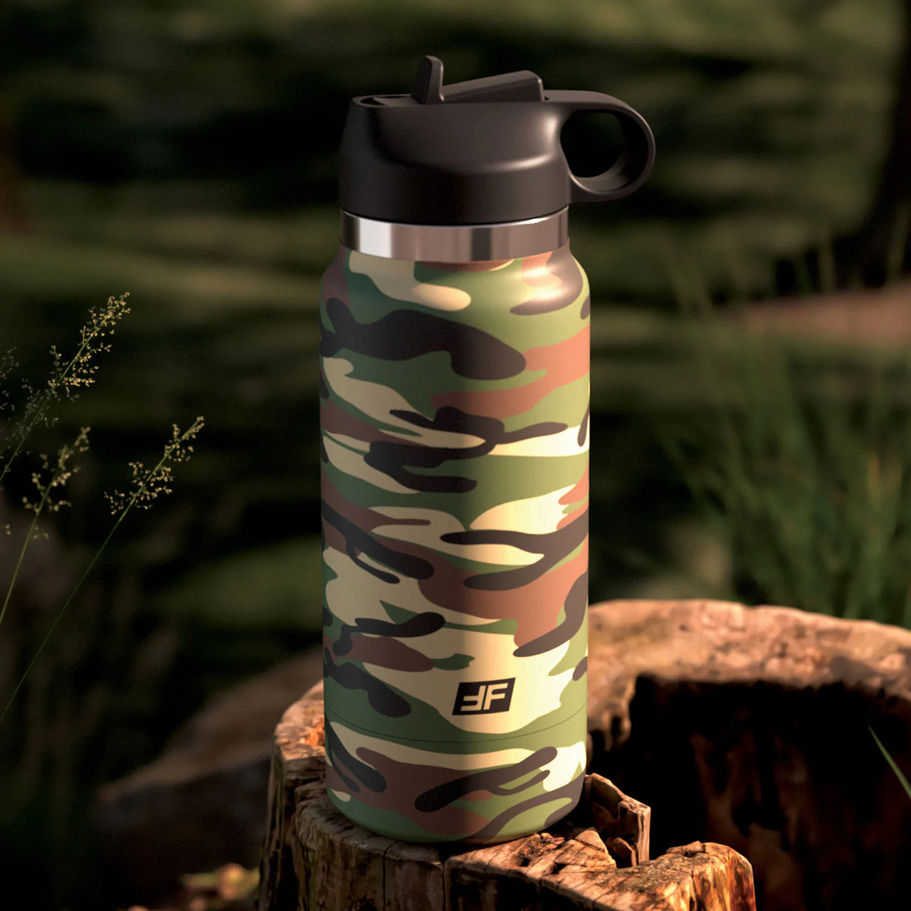 PDX Plus Fap Flask Happy Camper Discreet Water Bottle Penis Stroker By Pipedream - Frosted - Image 6
