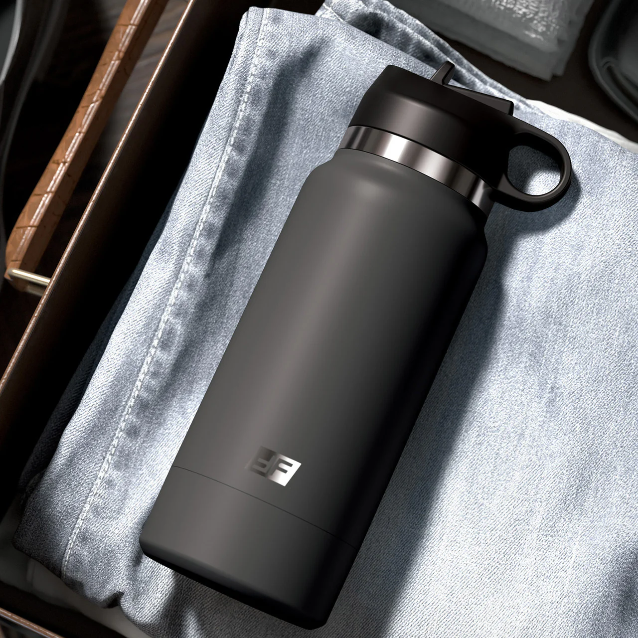 PDX Plus Fuck Flask Secret Delight Discreet Water Bottle Penis Stroker By Pipedream - Chocolate - Image 5