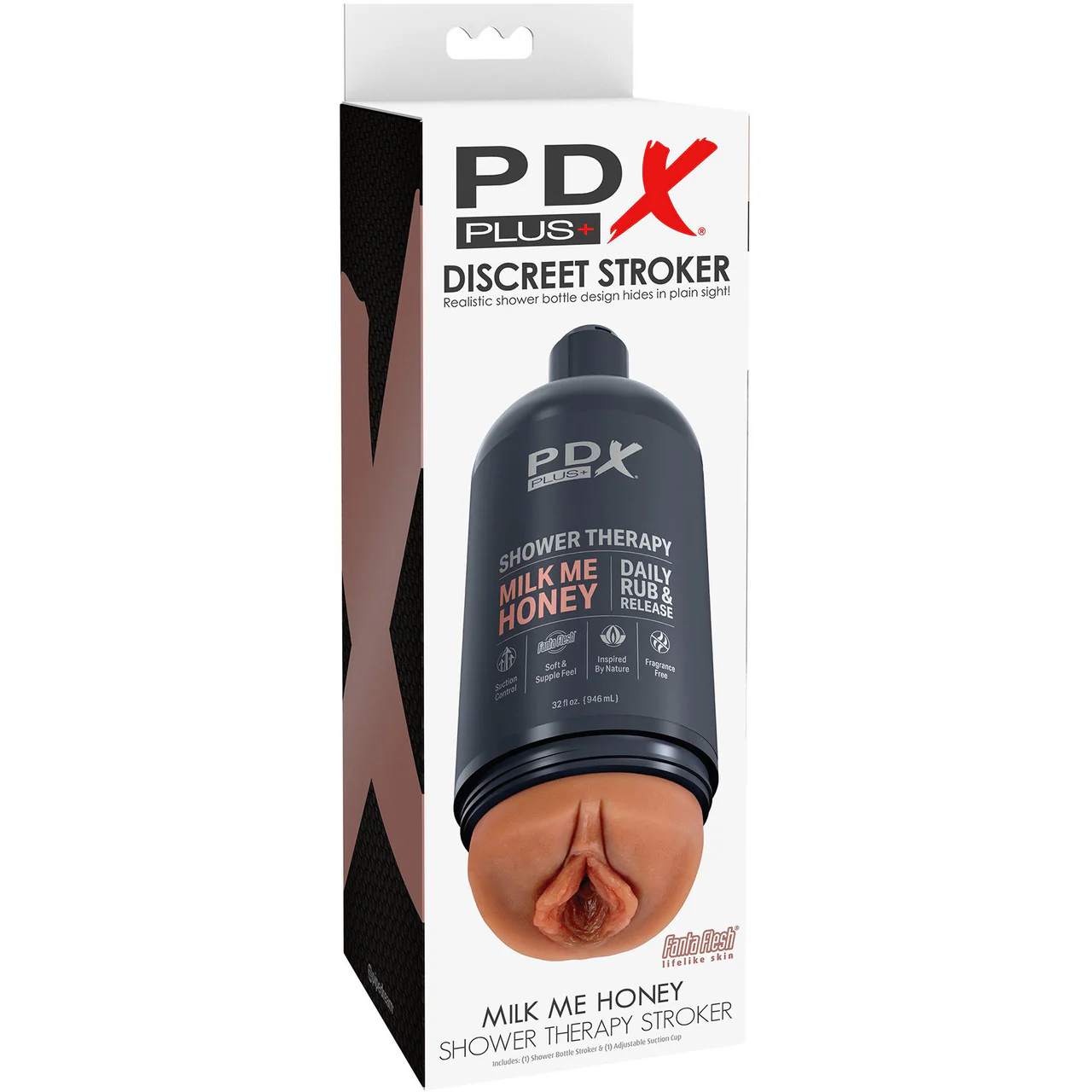 PDX Plus Shower Therapy Milk Me Honey Discreet Penis Stroker By Pipedream - Caramel - Image 6