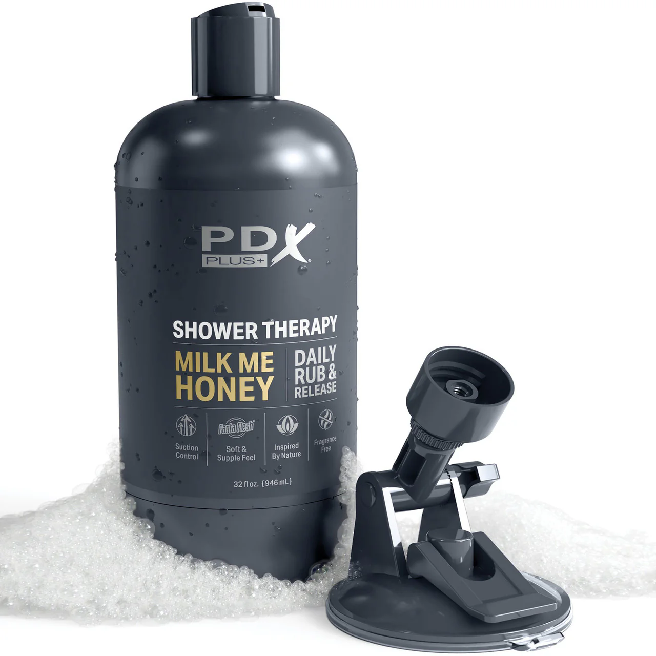 PDX Plus Shower Therapy Milk Me Honey Discreet Penis Stroker By Pipedream - Chocolate - Image 5