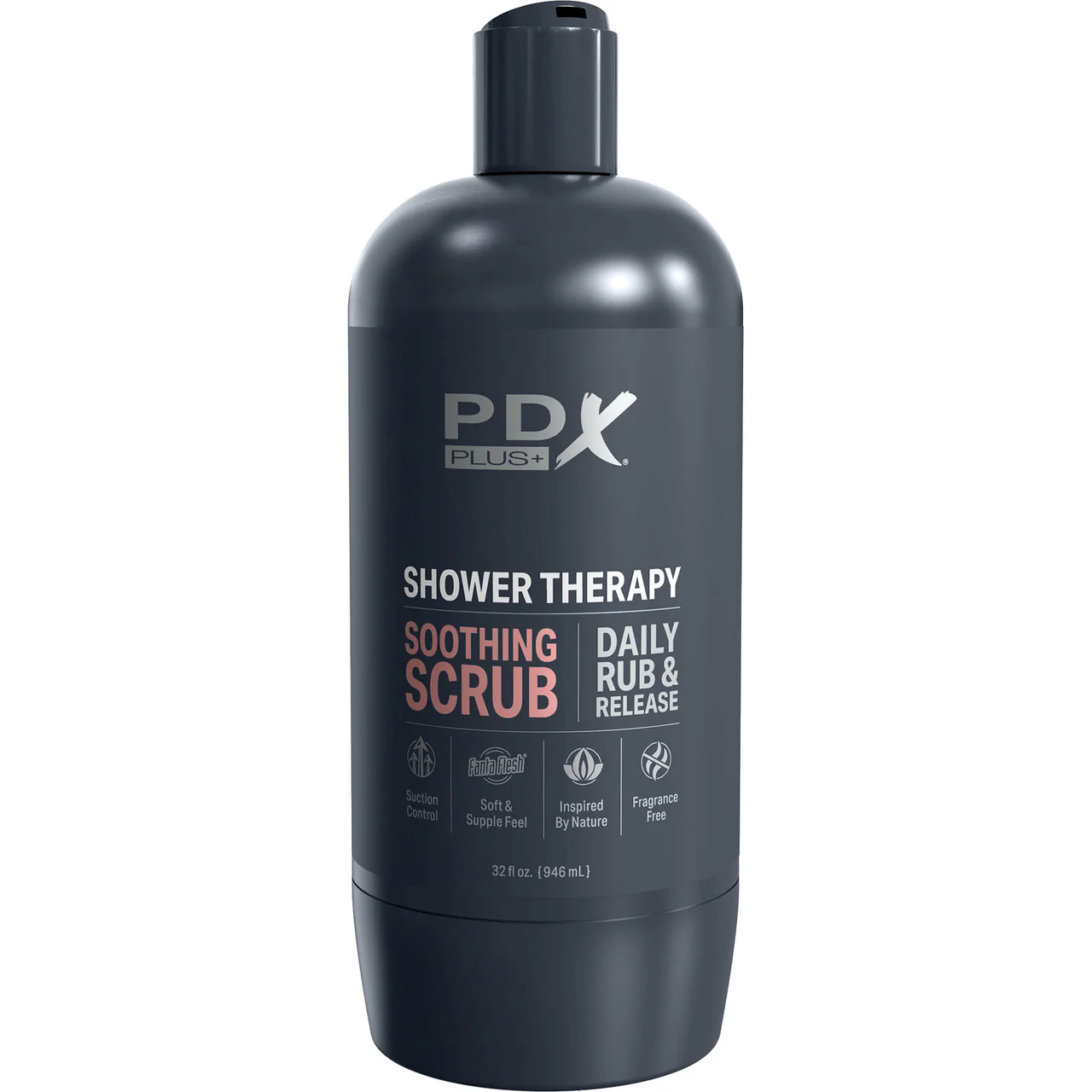 PDX Plus Shower Therapy Soothing Scrub Discreet Penis Stroker By Pipedream - Caramel - Image 2