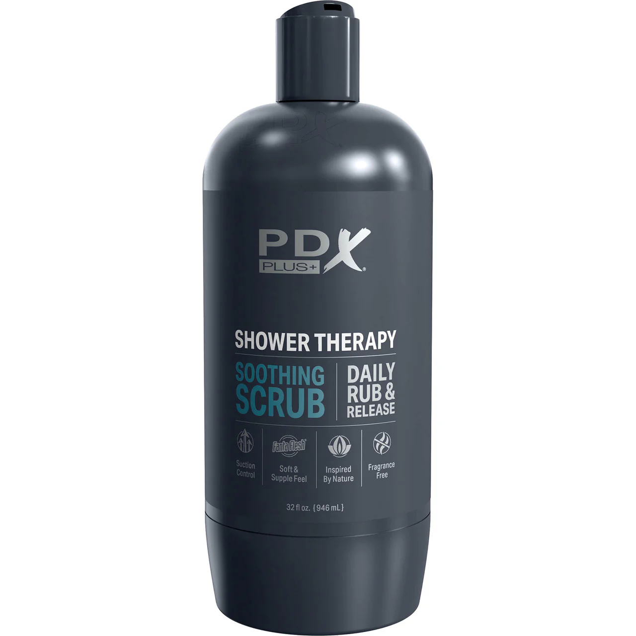 PDX Plus Shower Therapy Soothing Scrub Discreet Penis Stroker By Pipedream - Vanilla - Image 2
