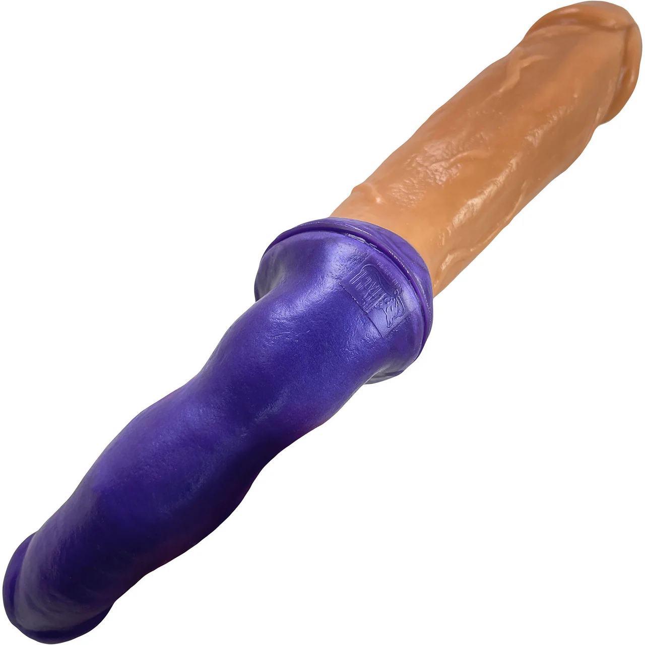 Peacemaker VixSkin Silicone Double Dildo By Vixen - Caramel - Image 3