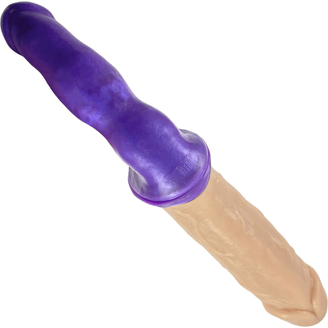 Peacemaker VixSkin Silicone Double Dildo By Vixen - Vanilla - Image 4