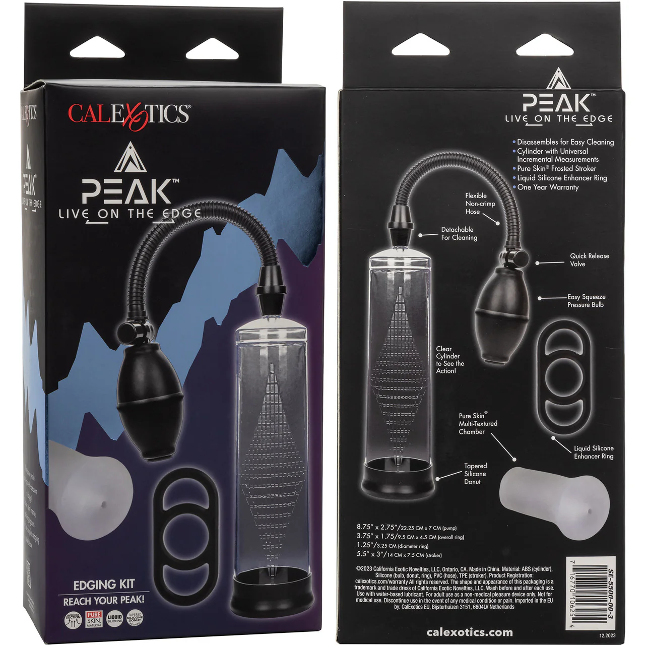 Peak Edging Kit With Penis Pump, Stroker & Silicone Cock Ring By CalExotics - Image 9