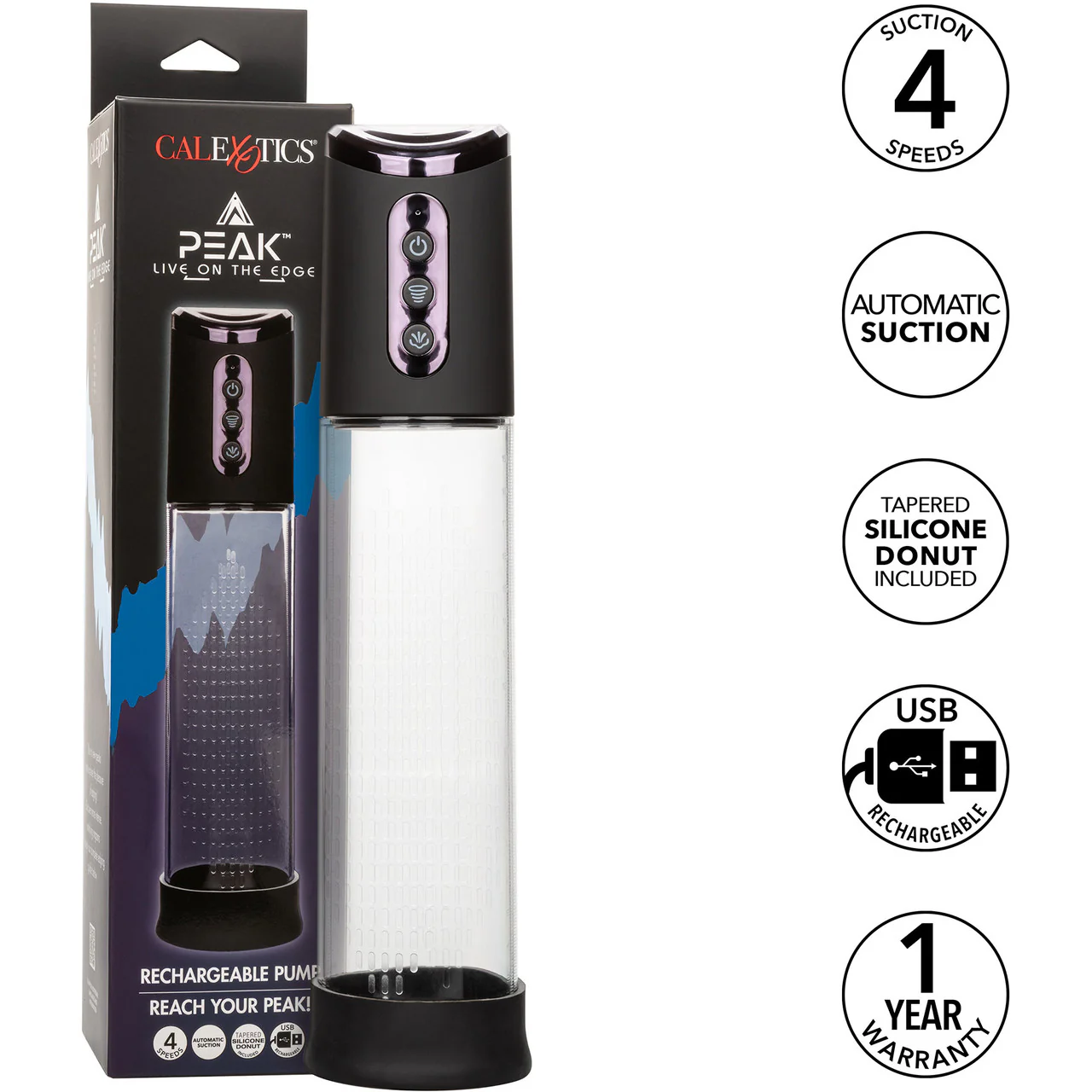 Peak Rechargeable Penis Pump By CalExotics - Image 9
