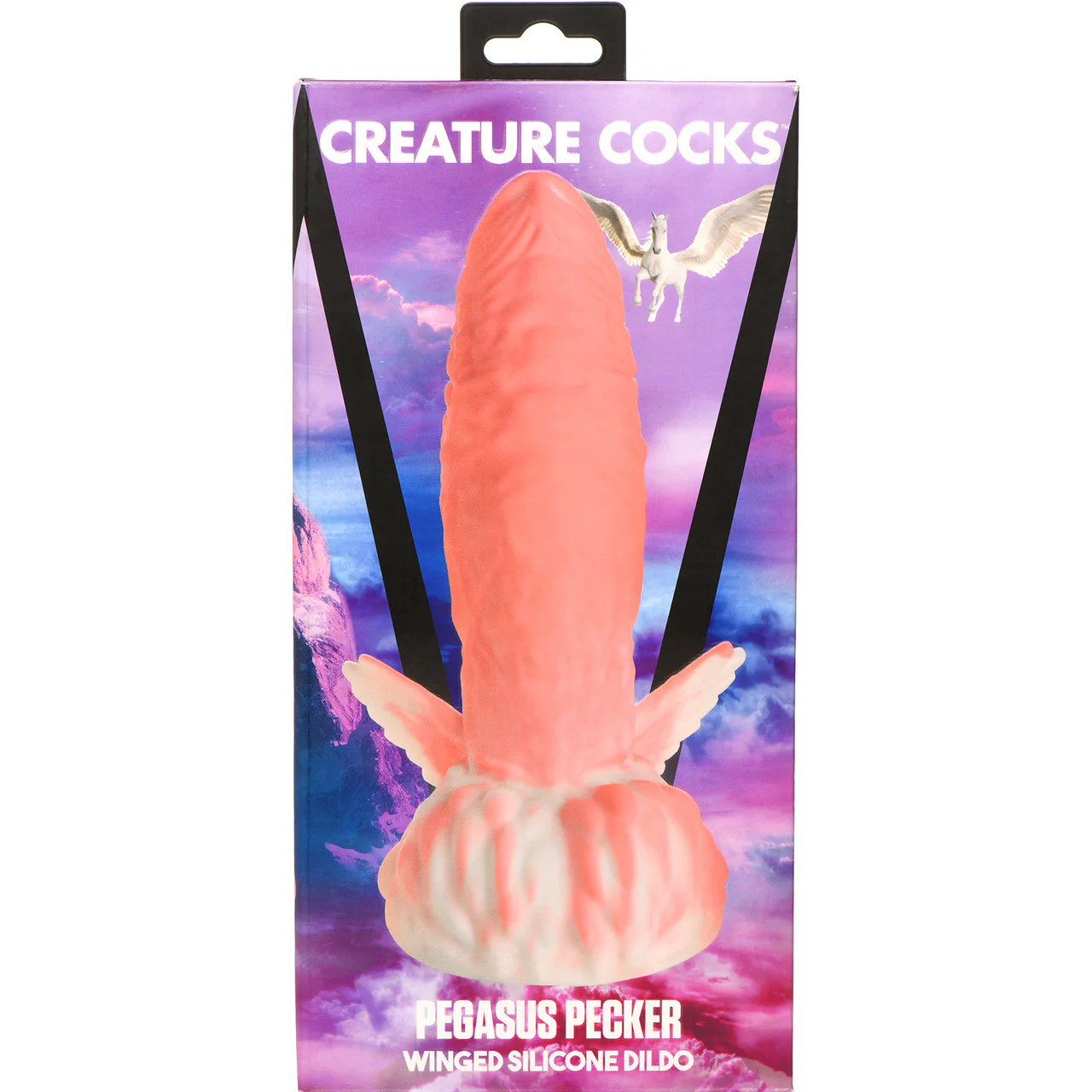 Pegasus Pecker Winged 8.5" Silicone Suction Cup Dildo With Balls By Creature Cocks - Image 16