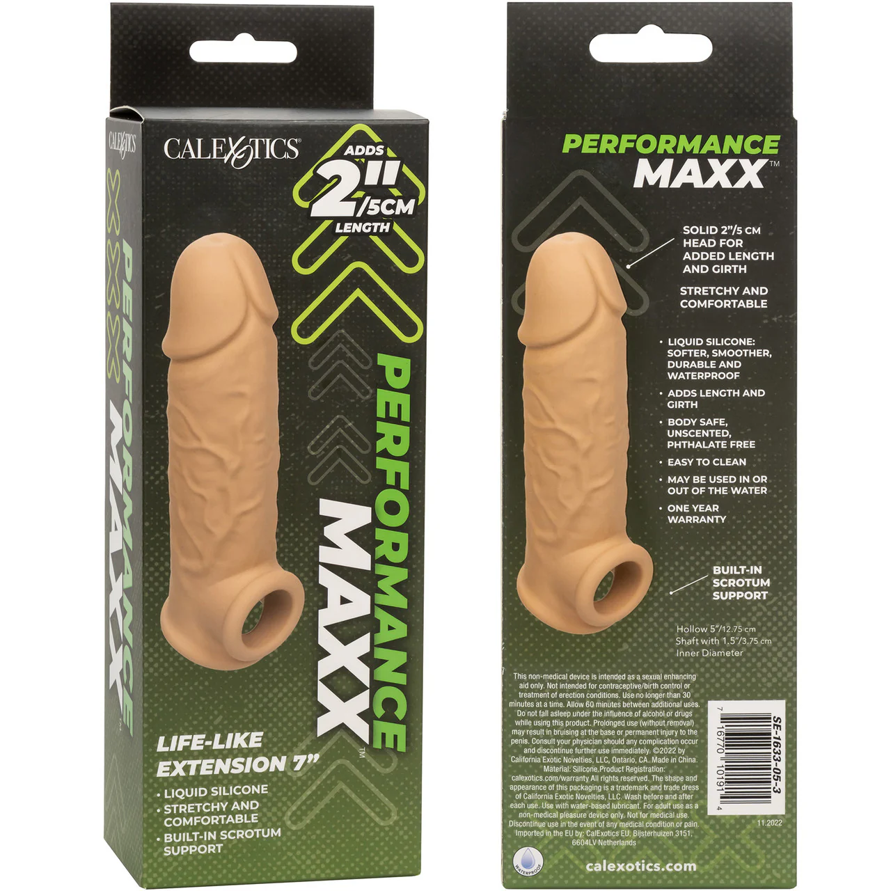 Performance Maxx Life-Like 7" Silicone Penis Extension By CalExotics - Vanilla - Image 12