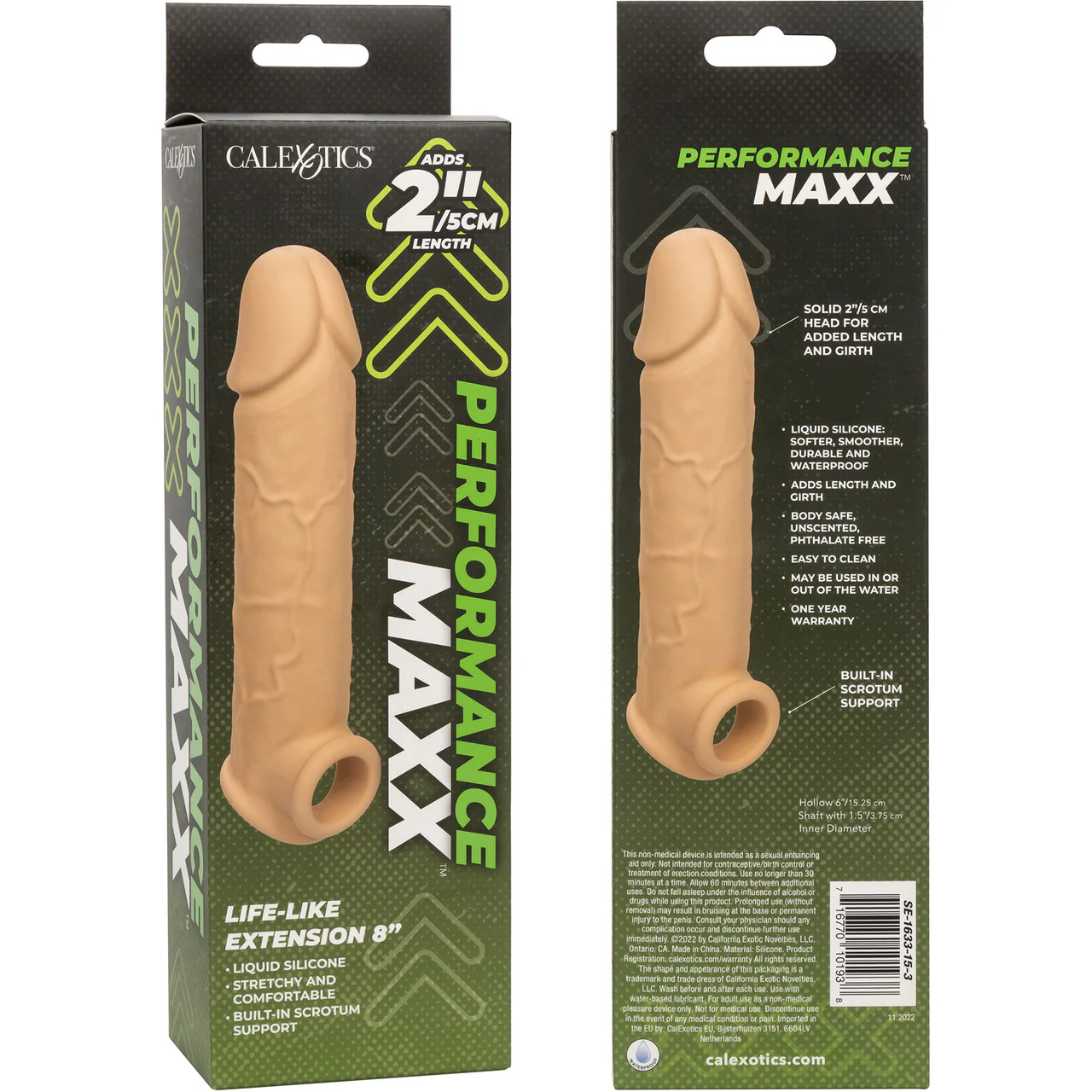 Performance Maxx Life-Like 8" Silicone Penis Extension By CalExotics - Vanilla - Image 12