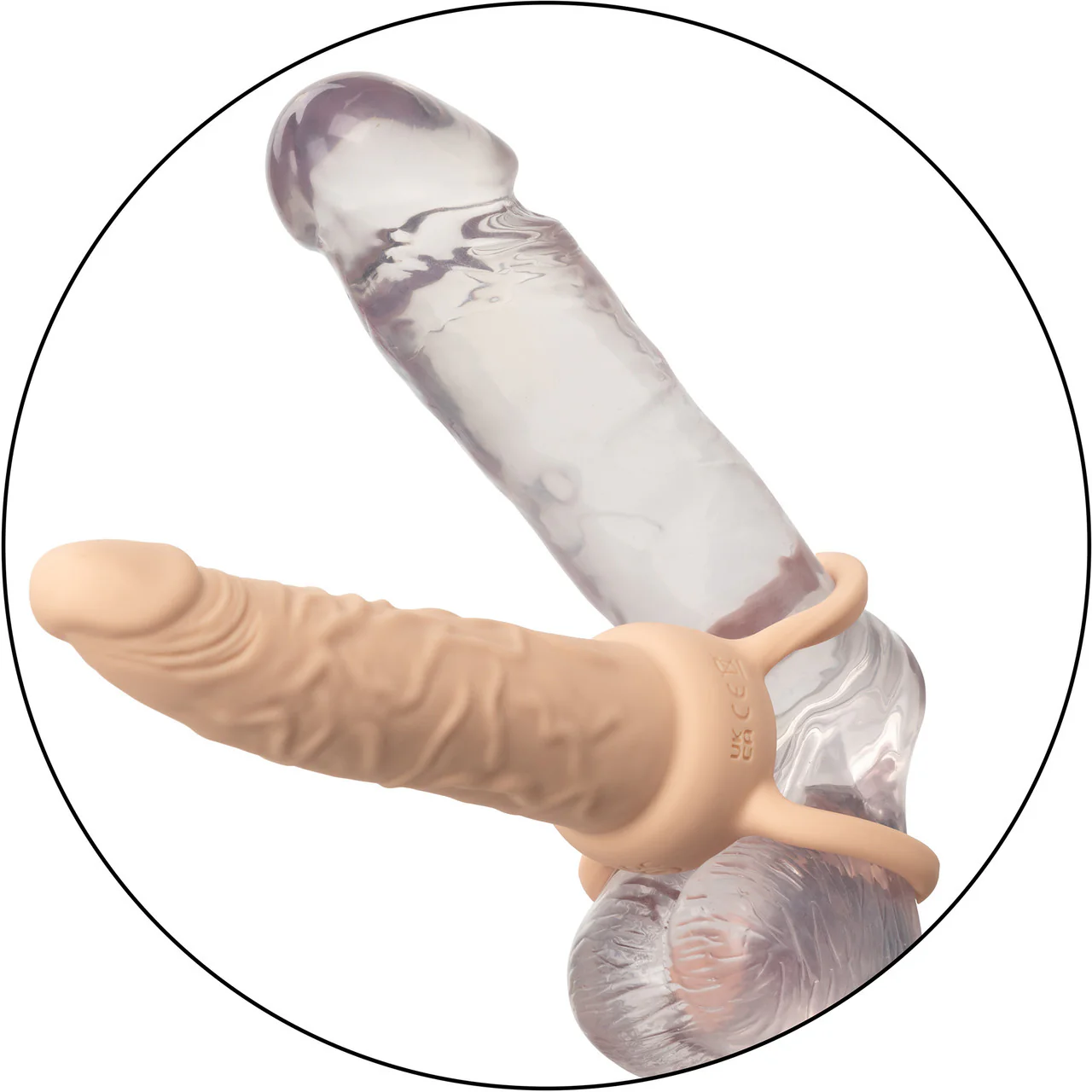 Performance Maxx Rechargeable Vibrating 5.5" Silicone Dual Penetrator - Vanilla - Image 2