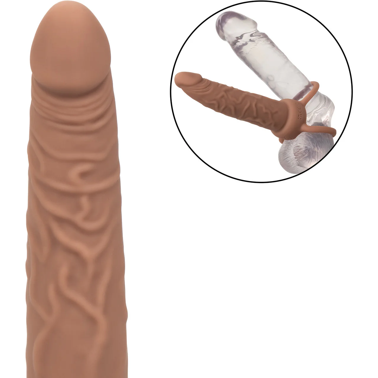 Performance Maxx Rechargeable Vibrating 5.5" Silicone Dual Penetrator - Chocolate - Image 11